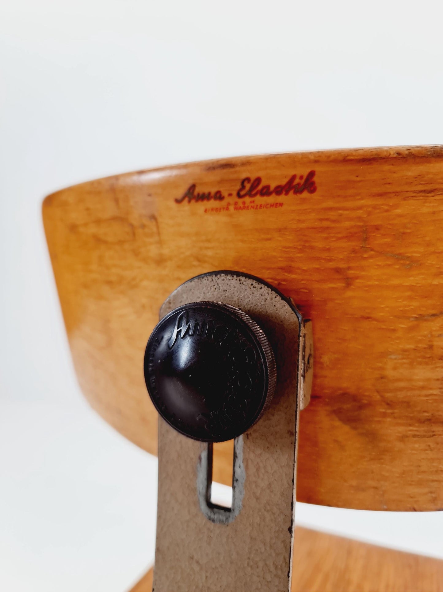 Bauhaus swivel office chair in solid wood By Ama Elastik Modell 325 ,1930s