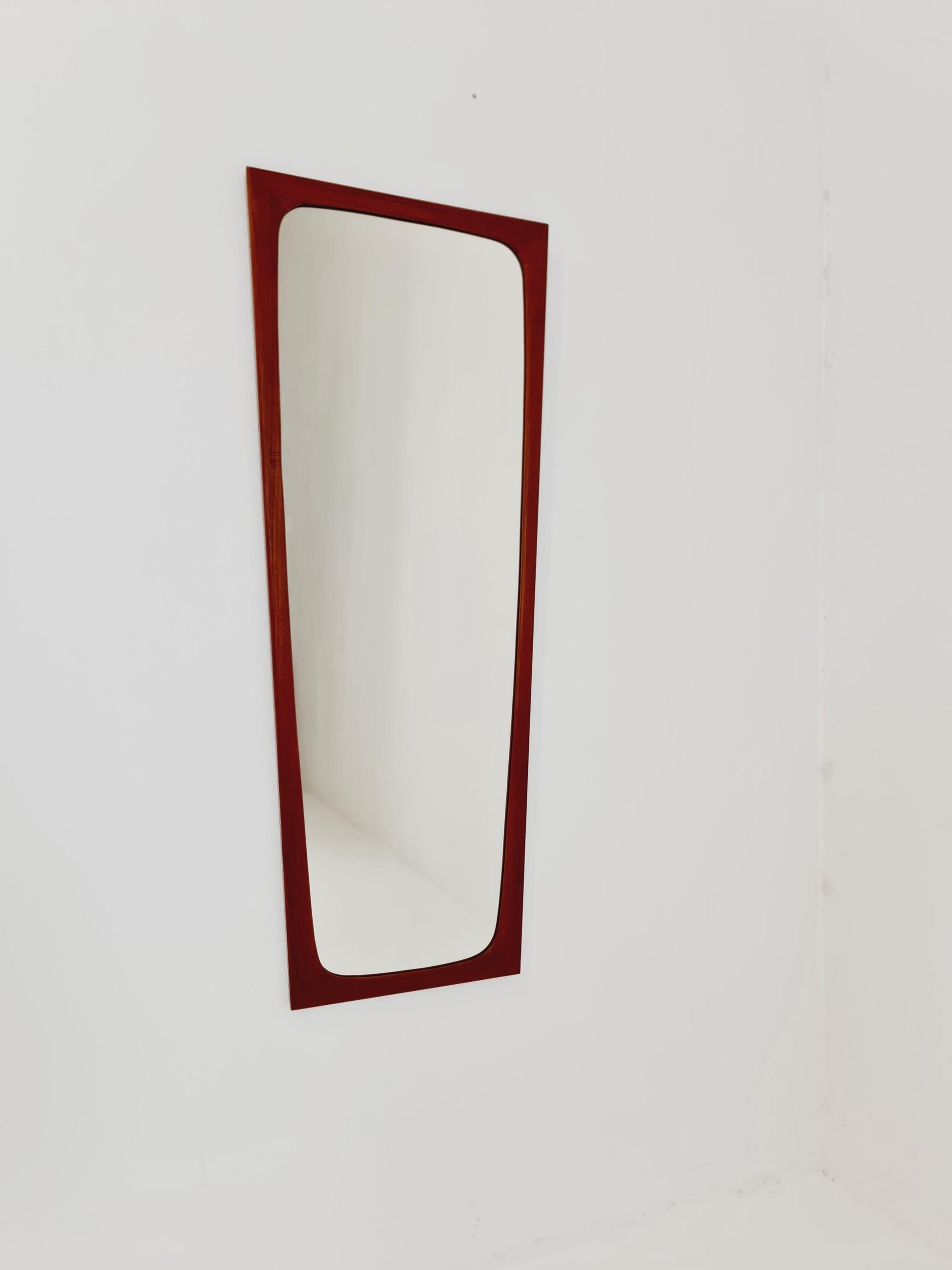 Teak Danish mid-century Modern wall-mounted mirror, 1960s
