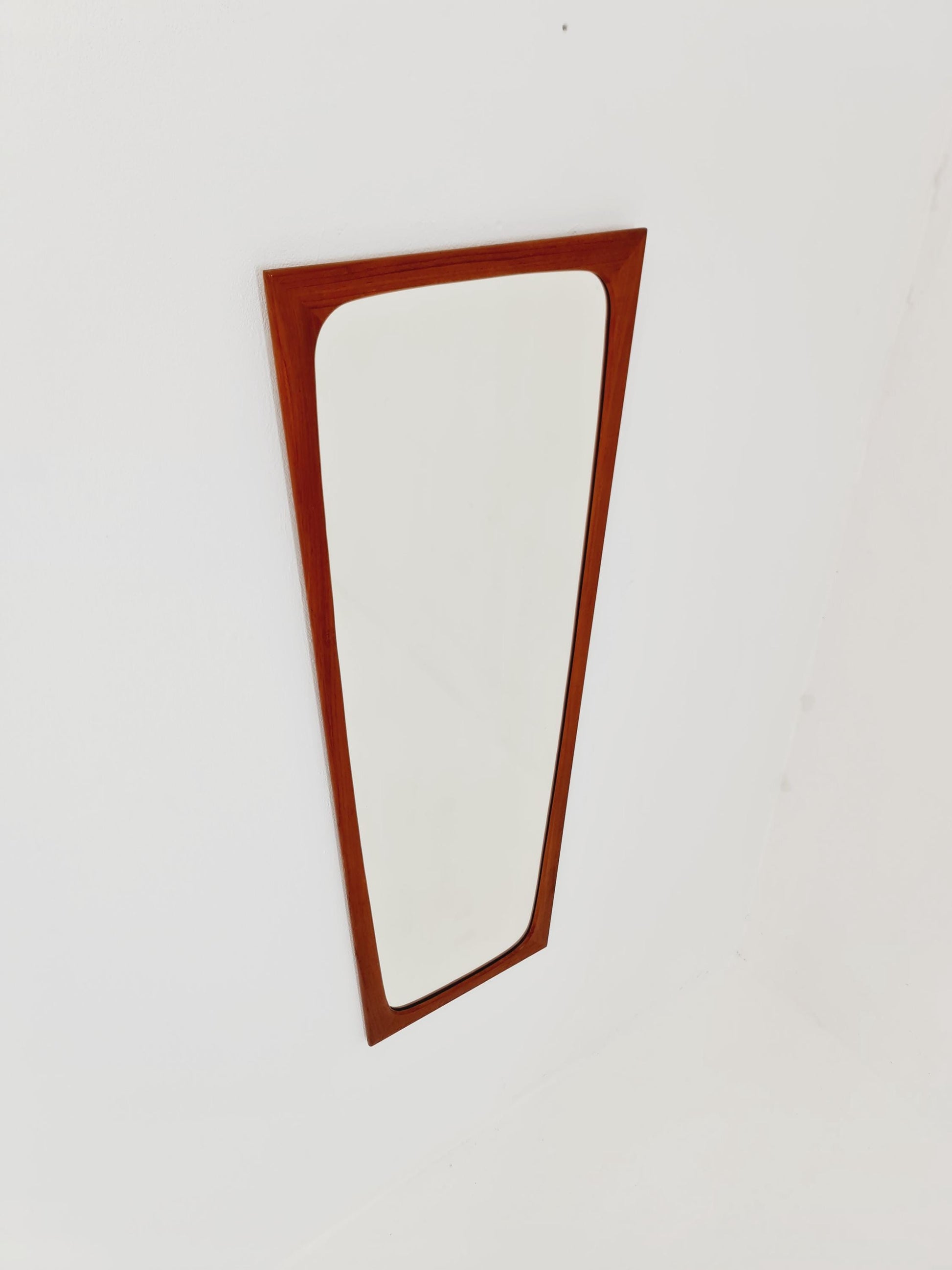 Teak Danish mid-century Modern wall-mounted mirror, 1960s