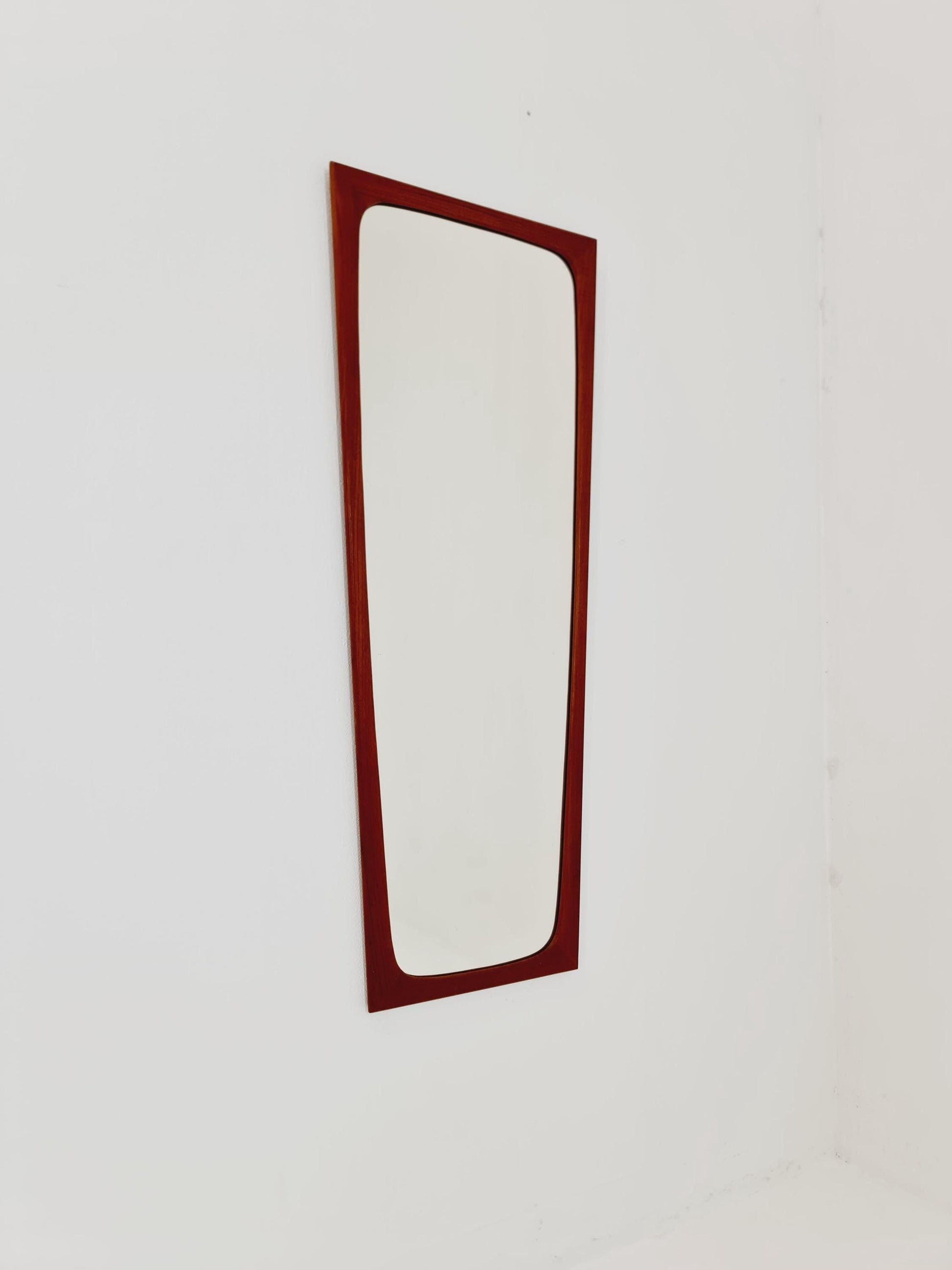 Teak Danish mid-century Modern wall-mounted mirror, 1960s