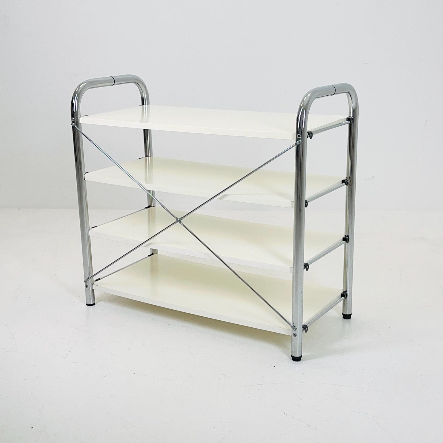 Minimalist white standing shelving system Niklas BY Rutger Andersson for IKEA Sweden 1980s