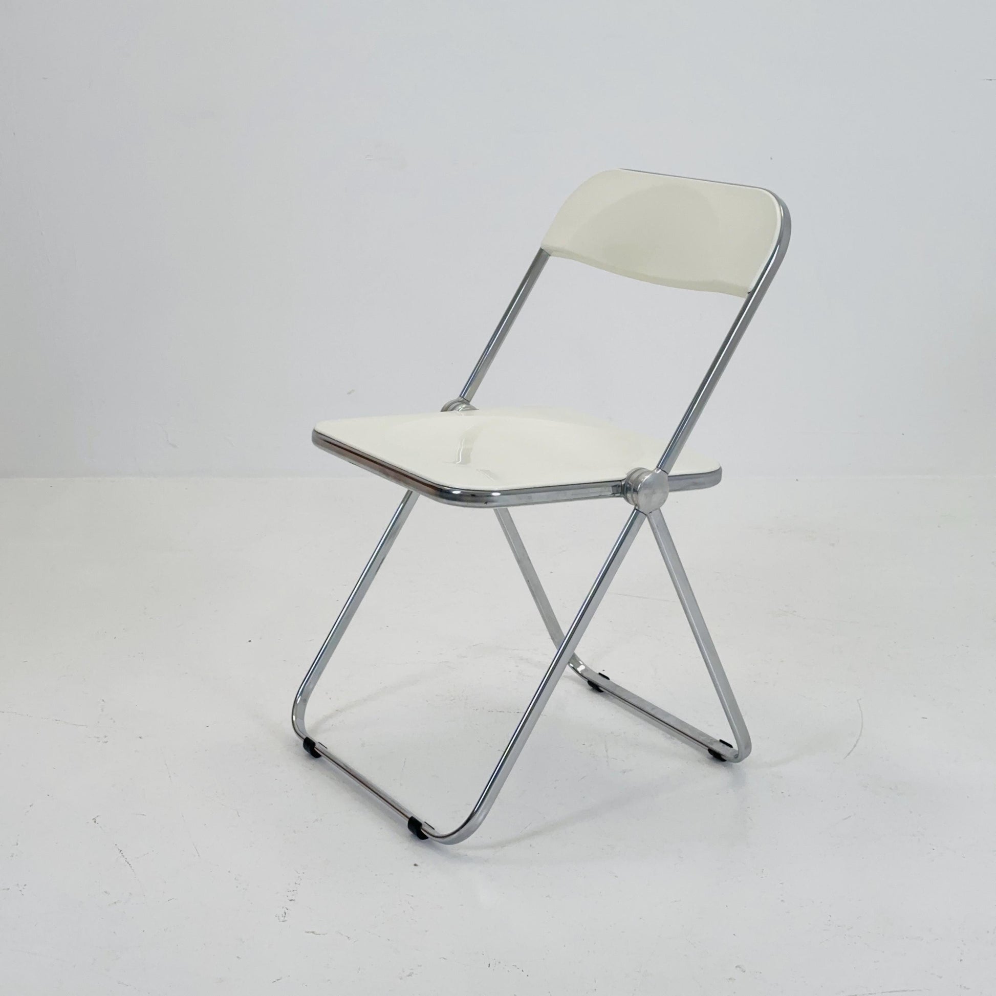 Vintage Italian Plia Folding Chair by Giancarlo Piretti for Castelli, 1970s