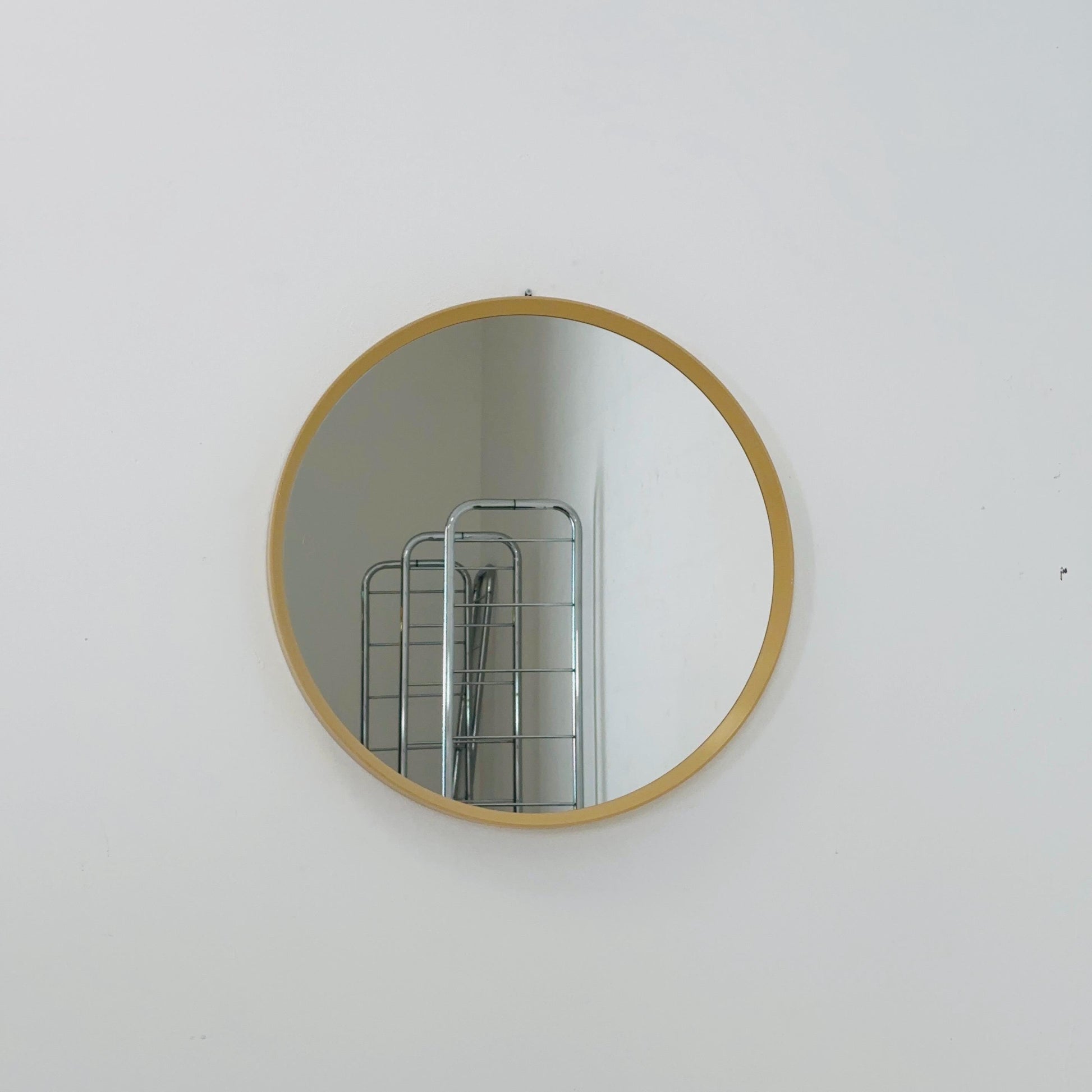 Large Space Age \Mid-Century Round Mirrror, 1970s