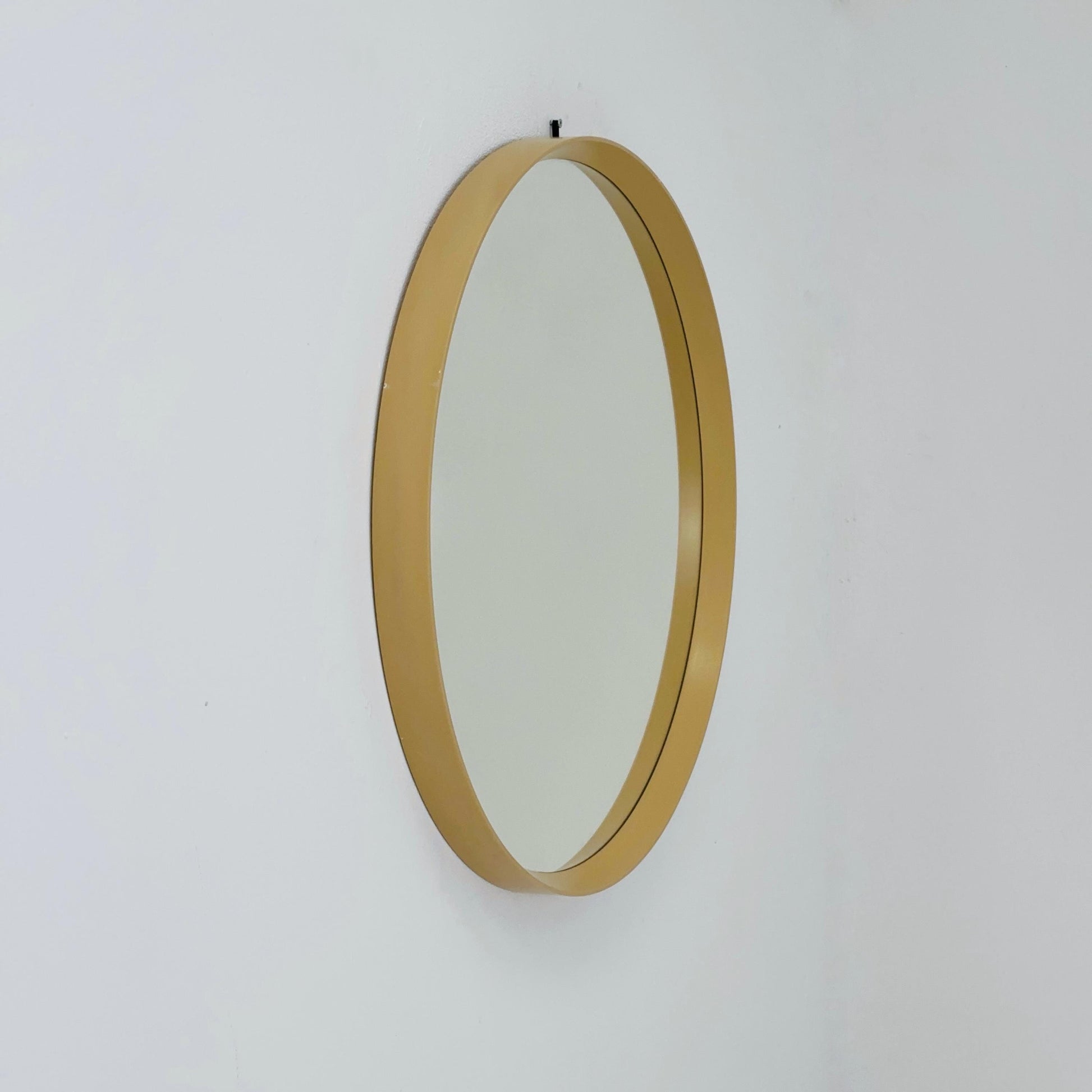 Large Space Age \Mid-Century Round Mirrror, 1970s