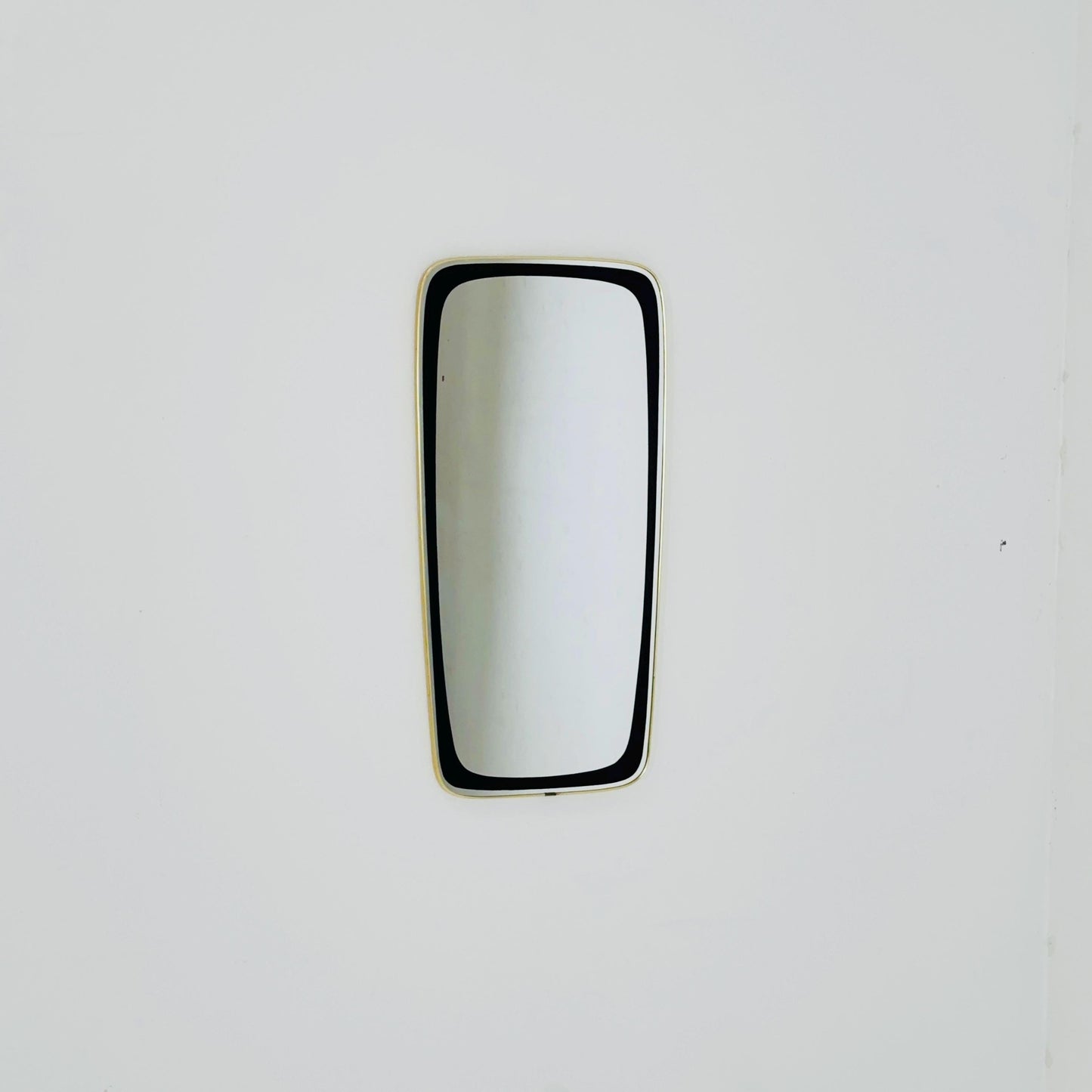Large Kristall Mid Century asymmetric wall Mirror by lenzgold Nieren Spiegel - Kidney mirror 1960s rockabilly Germany