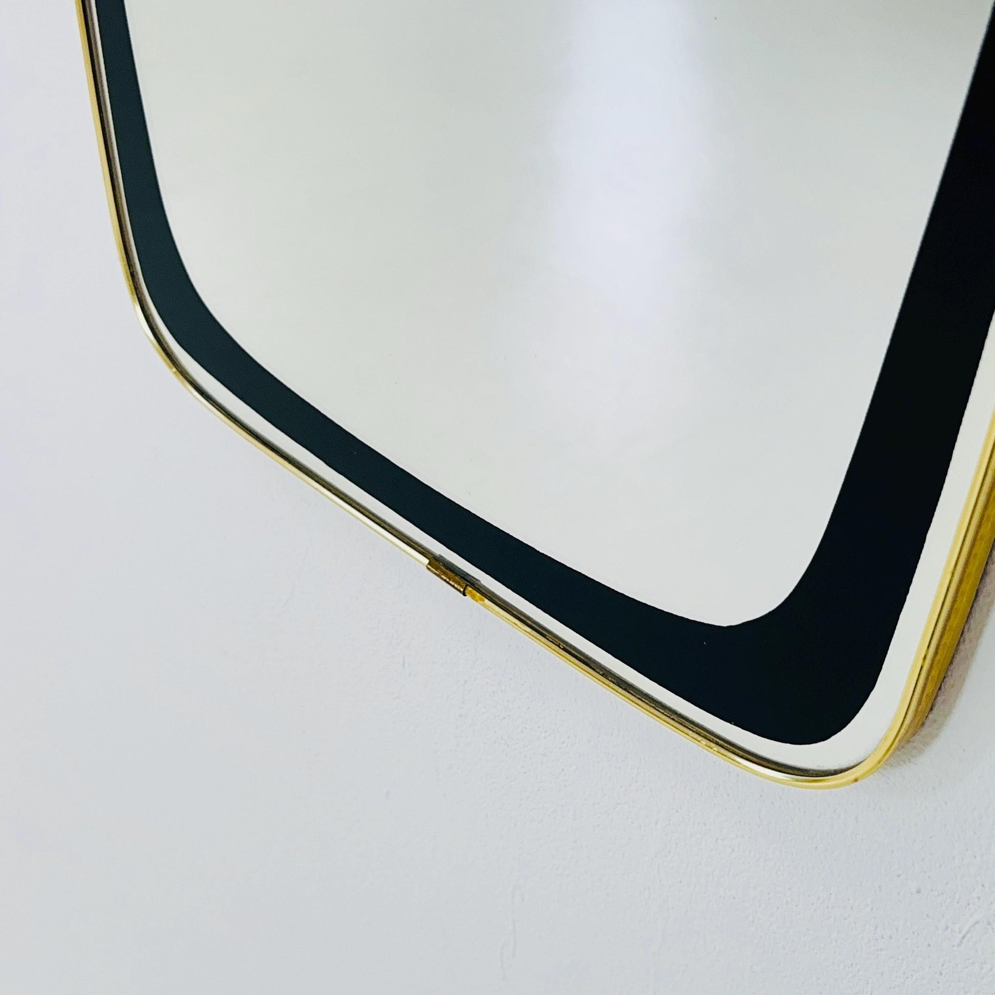 Large Kristall Mid Century asymmetric wall Mirror by lenzgold Nieren Spiegel - Kidney mirror 1960s rockabilly Germany