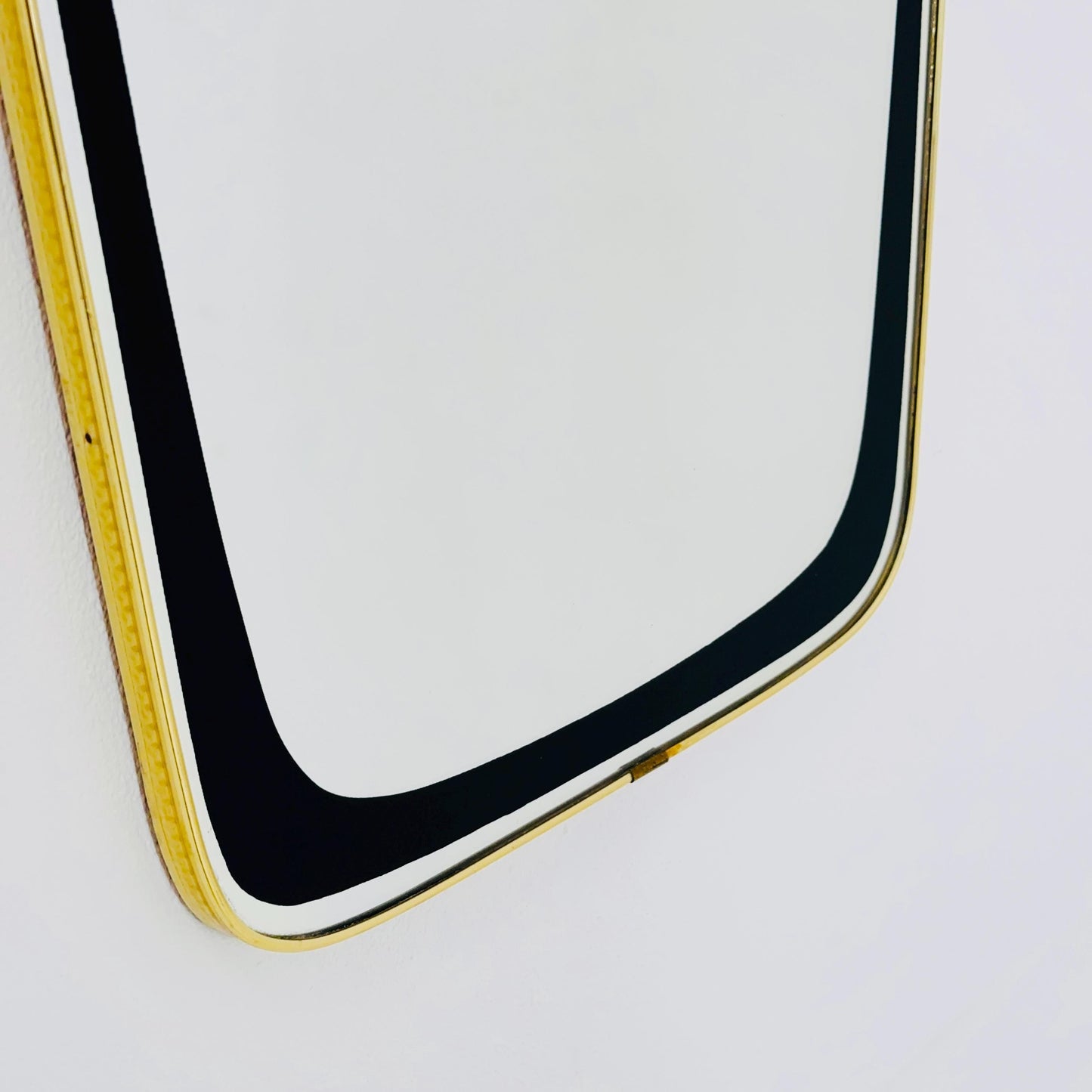 Large Kristall Mid Century asymmetric wall Mirror by lenzgold Nieren Spiegel - Kidney mirror 1960s rockabilly Germany