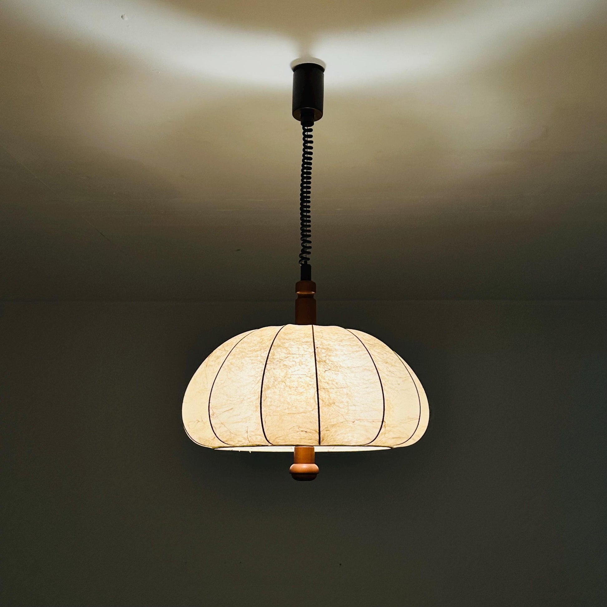 Mid century rare pendant lamp from the Cocoon series Designer Achille & Pier Giacomo Castiglioni Bovezzo (Italy) 1960s