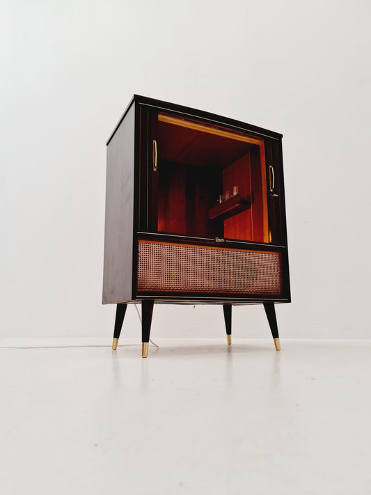 Rare Mid century walnut German bar/ sideboard, BY Graetz 1950s