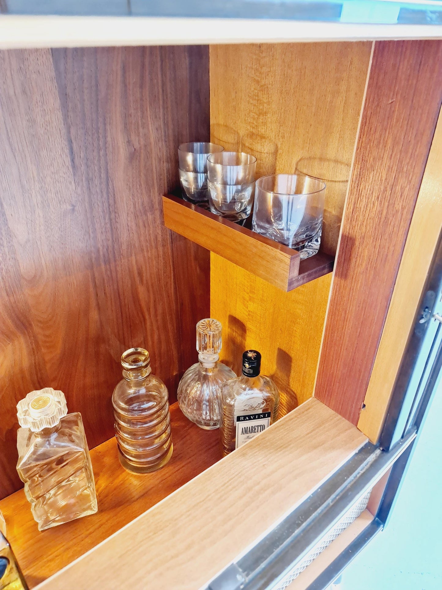 Rare Mid century walnut German bar/ sideboard, BY Graetz 1950s