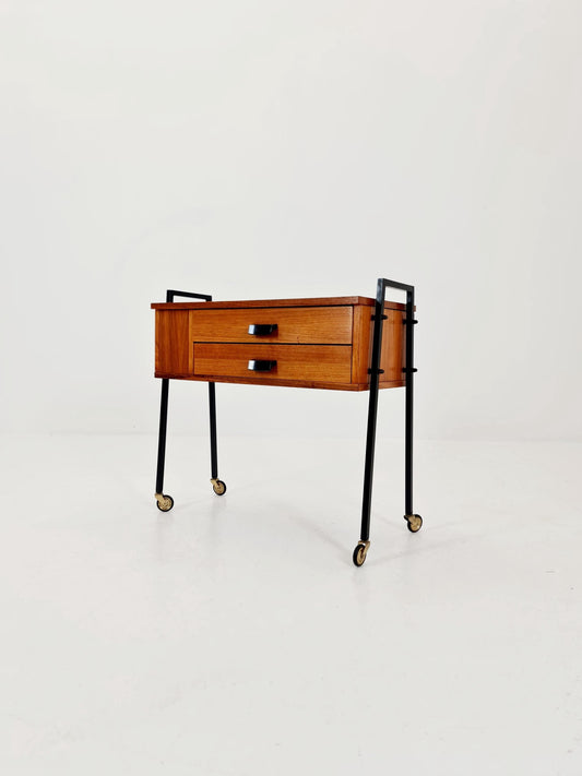 Vintage Walnut table/ side table cabinet, 1960s