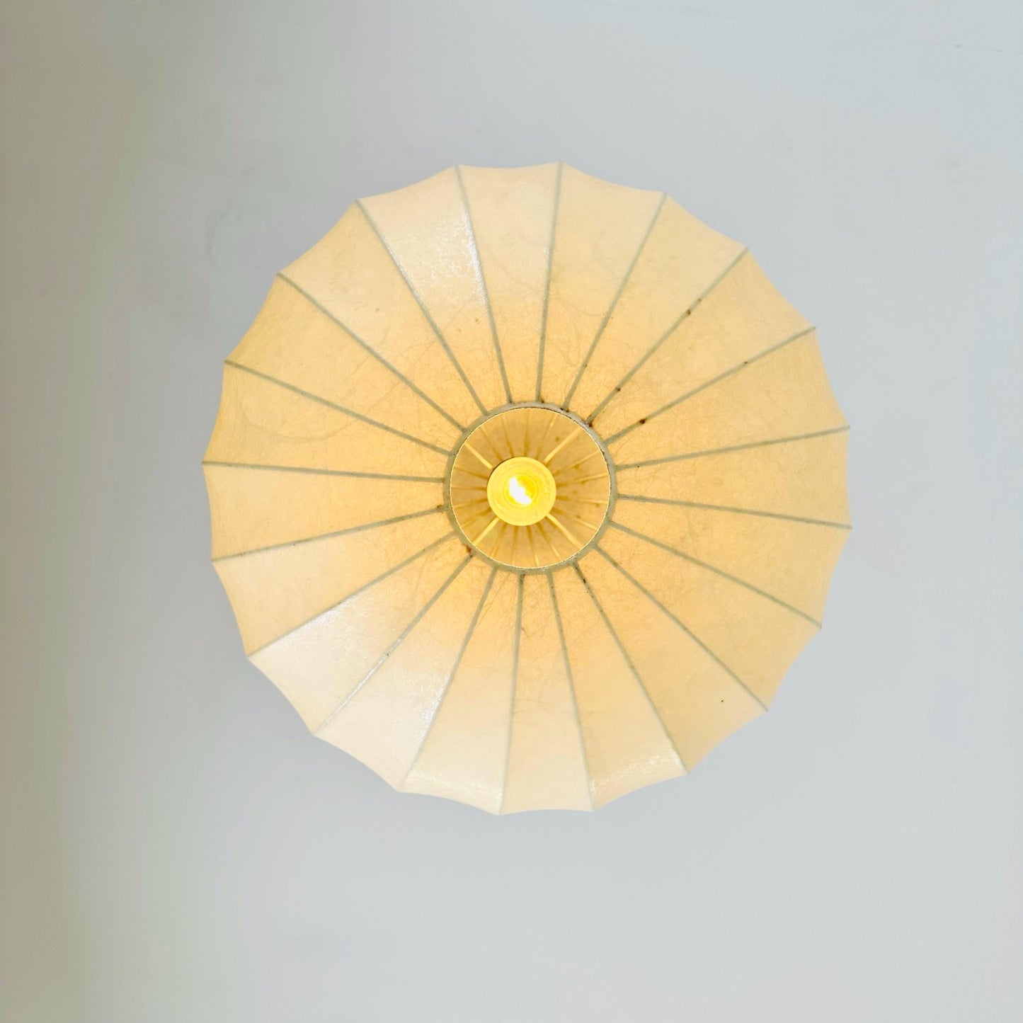 Mid-Century Italian Round Cocoon Pendant Lamp by Achille Castiglioni , 1960s
