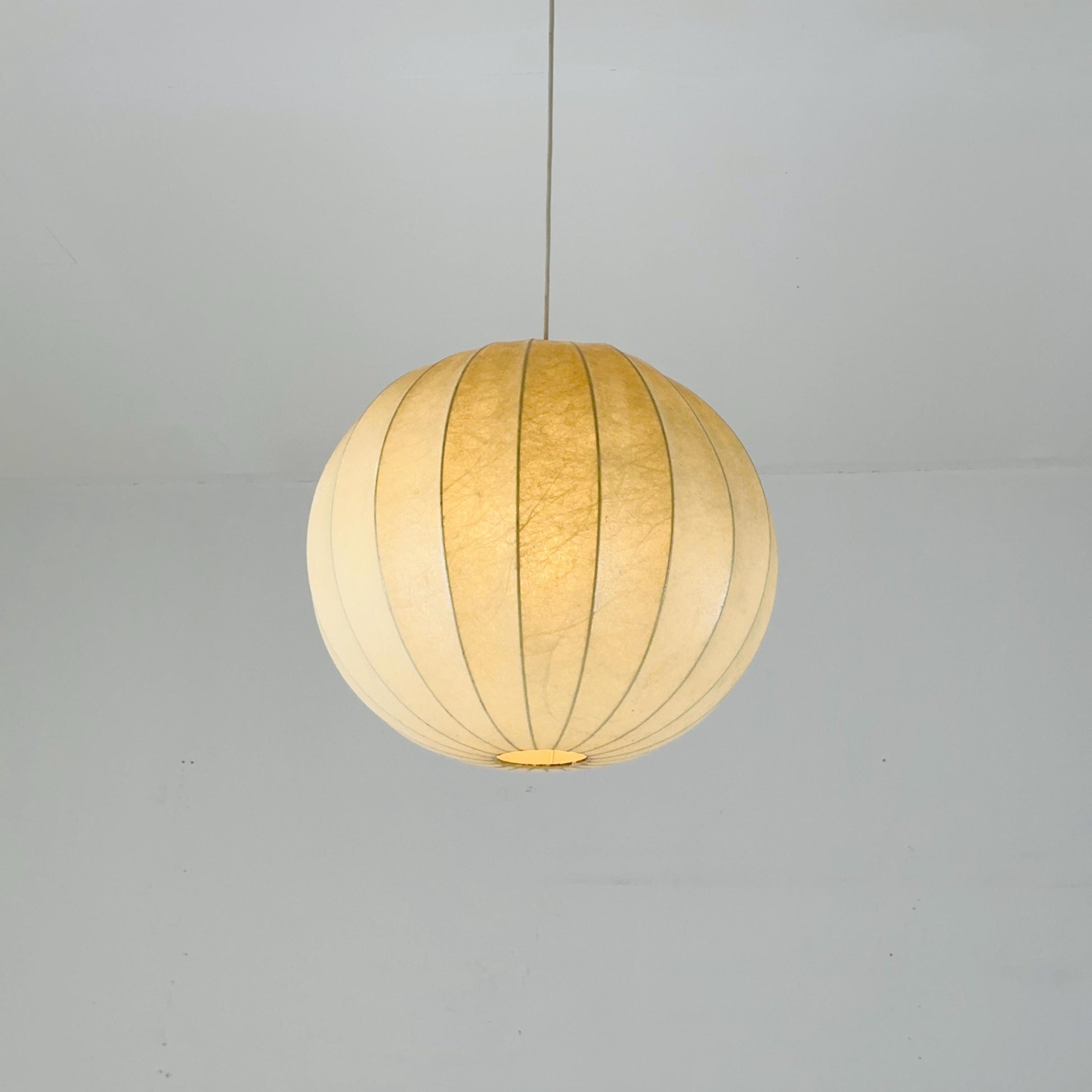 Mid-Century Italian Round Cocoon Pendant Lamp by Achille Castiglioni , 1960s