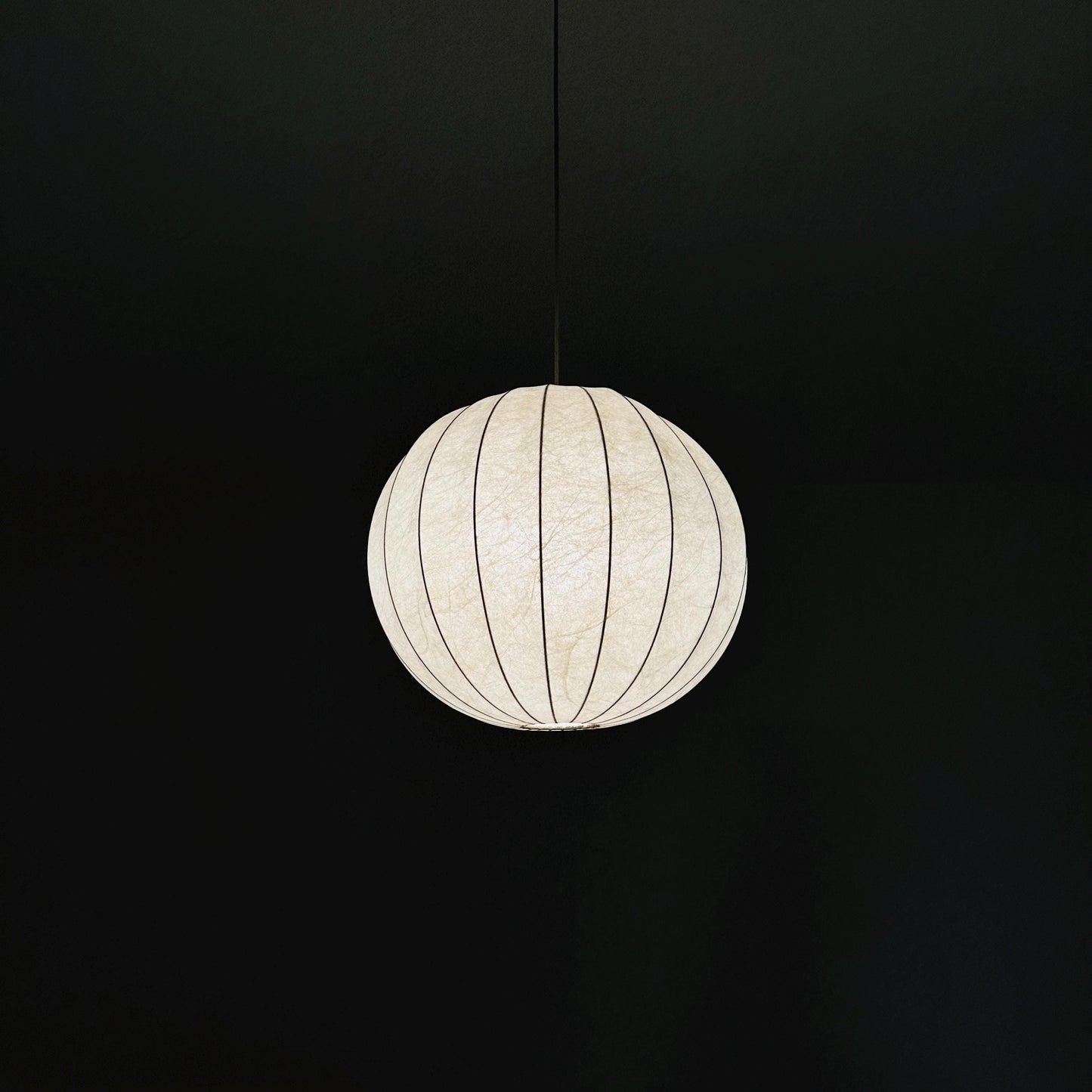 Mid-Century Italian Round Cocoon Pendant Lamp by Achille Castiglioni , 1960s