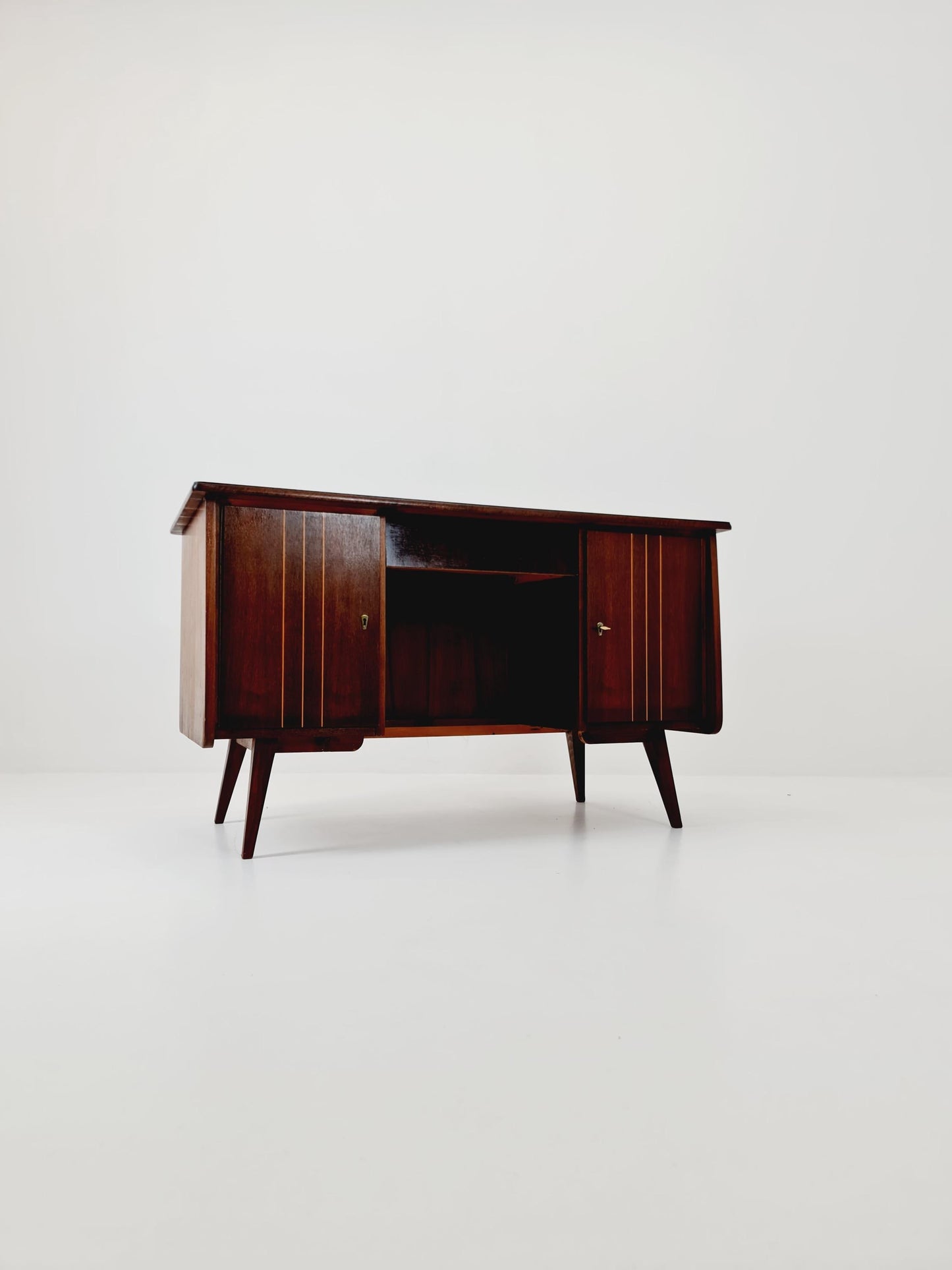 Free standing Mid century vintage desk German desk by Bähre Möbel, 1950s