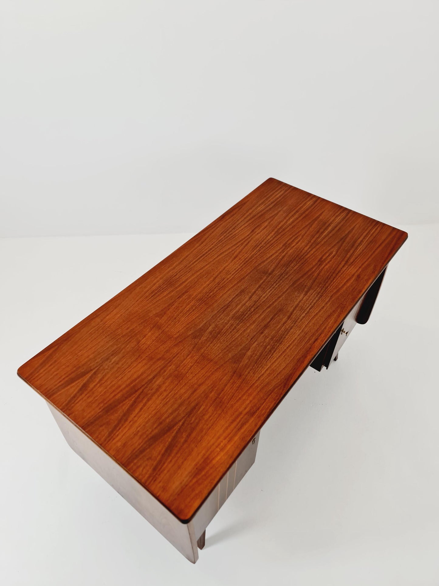 Free standing Mid century vintage desk German desk by Bähre Möbel, 1950s