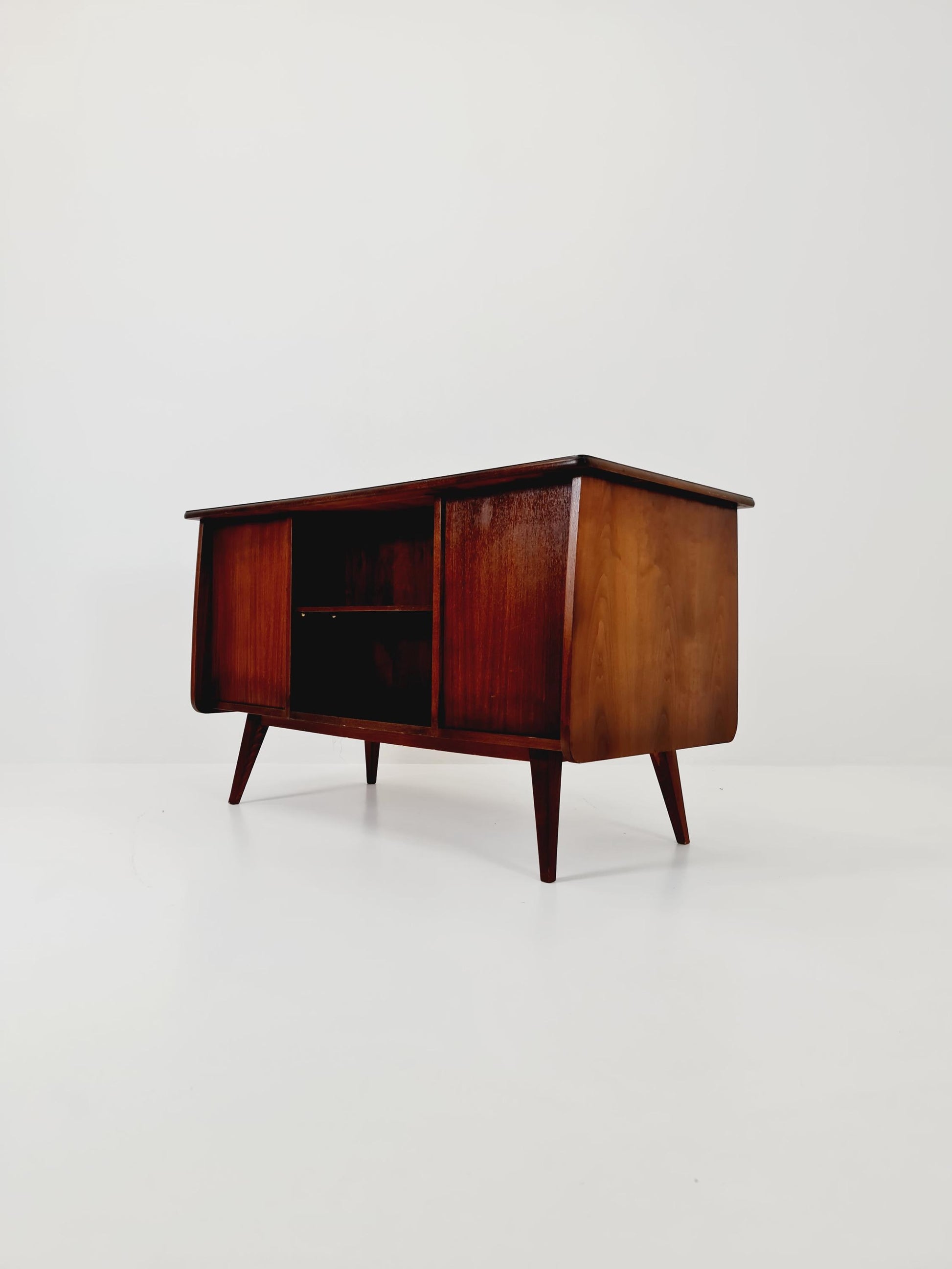 Free standing Mid century vintage desk German desk by Bähre Möbel, 1950s