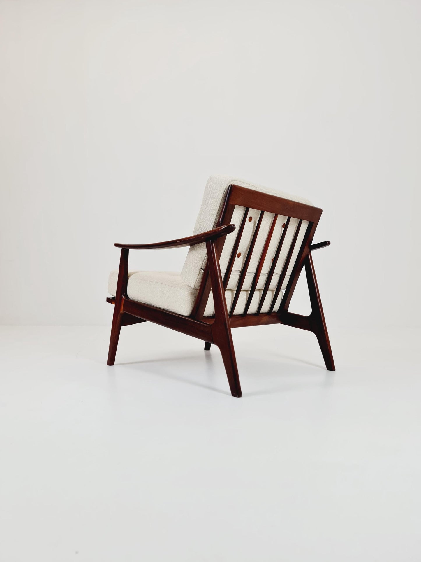 Mid Century Solid teak lounge chair/ Easy chair by Songal Denmark , 1960s
