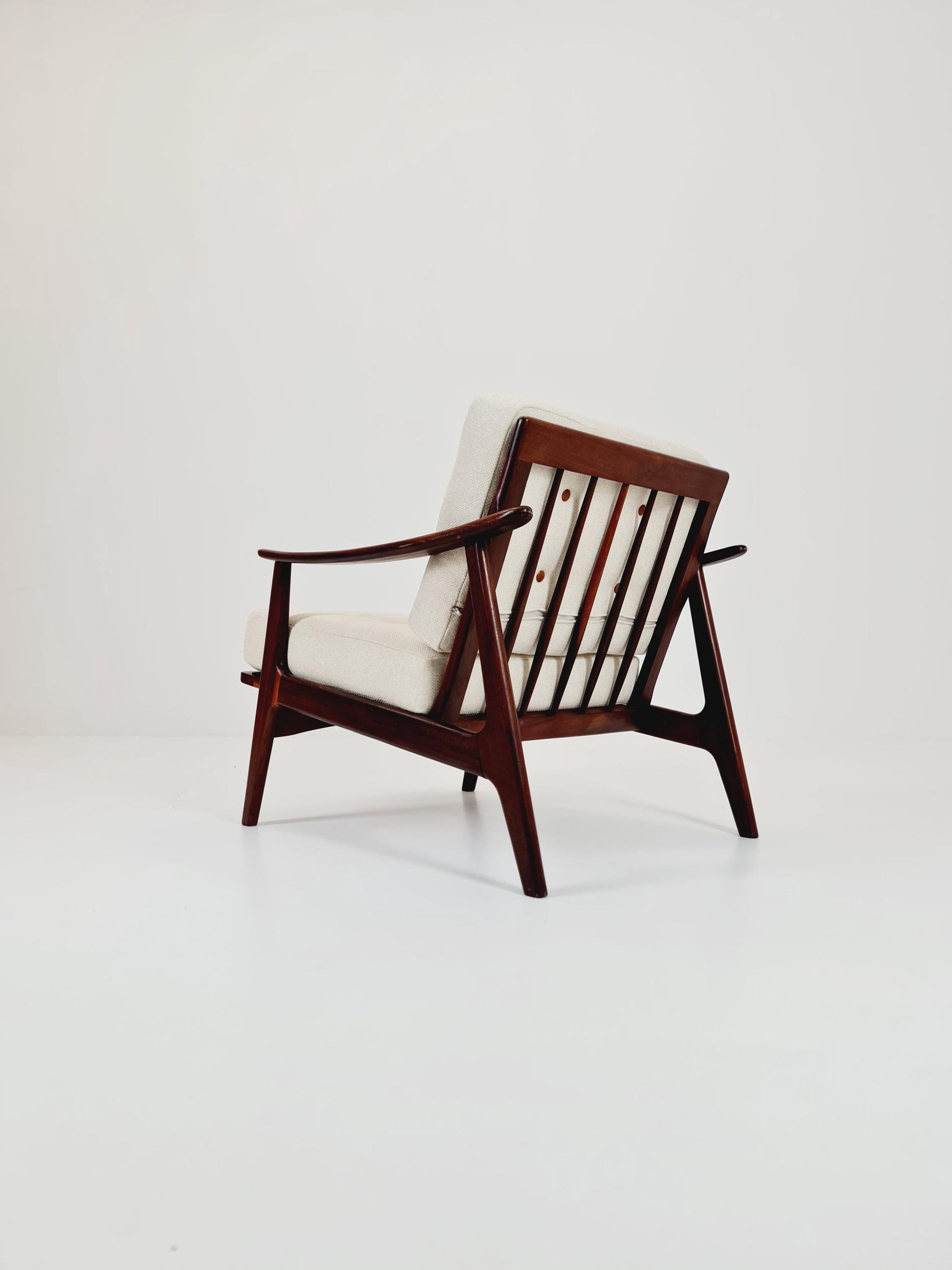 Mid Century Solid teak lounge chair/ Easy chair by Songal Denmark , 1960s