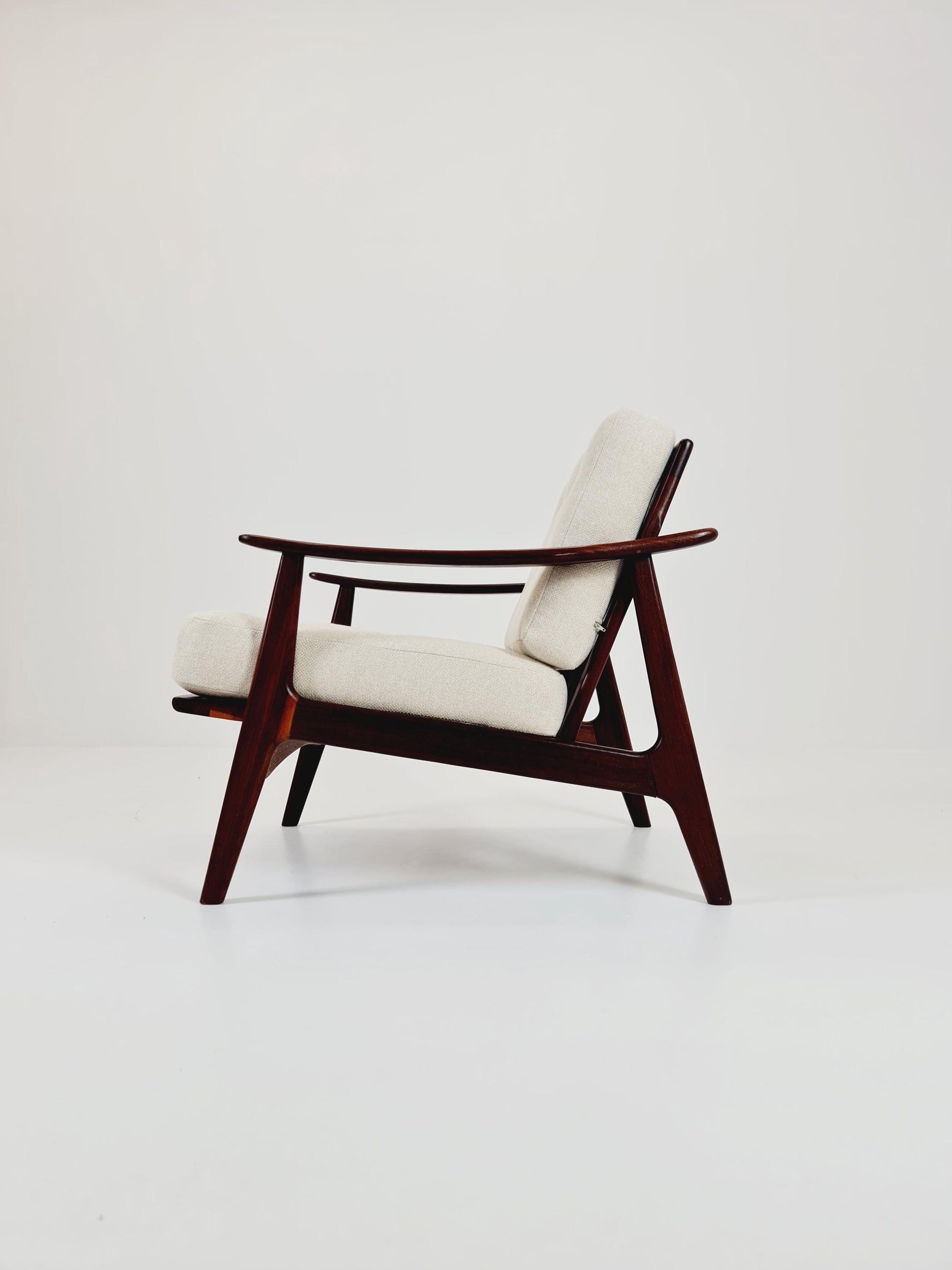 Mid Century Solid teak lounge chair/ Easy chair by Songal Denmark , 1960s