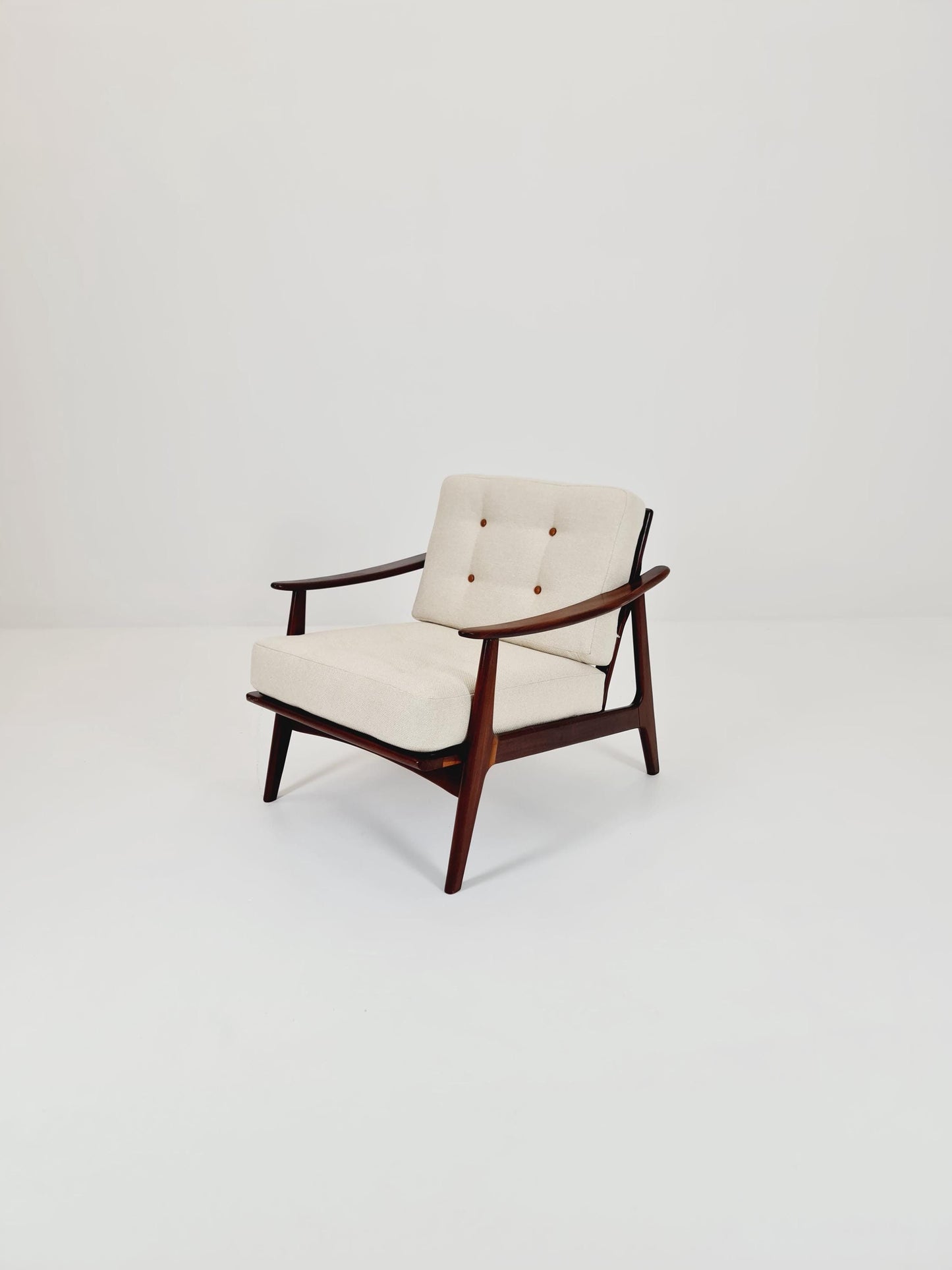 Mid Century Solid teak lounge chair/ Easy chair by Songal Denmark , 1960s