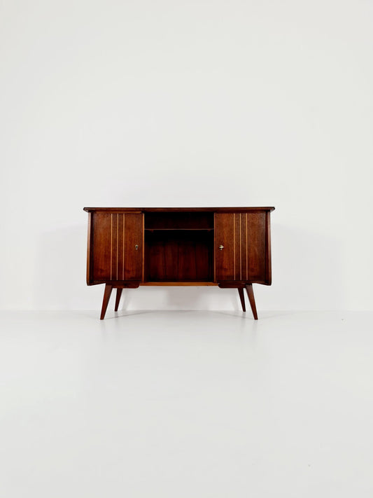 Free standing Mid century vintage desk German desk by Bähre Möbel, 1950s