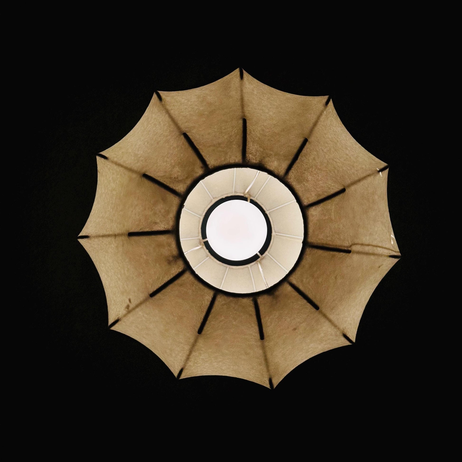 Mid century cocoon pendant lamp in the style of Achille Castiglioni , 1960s