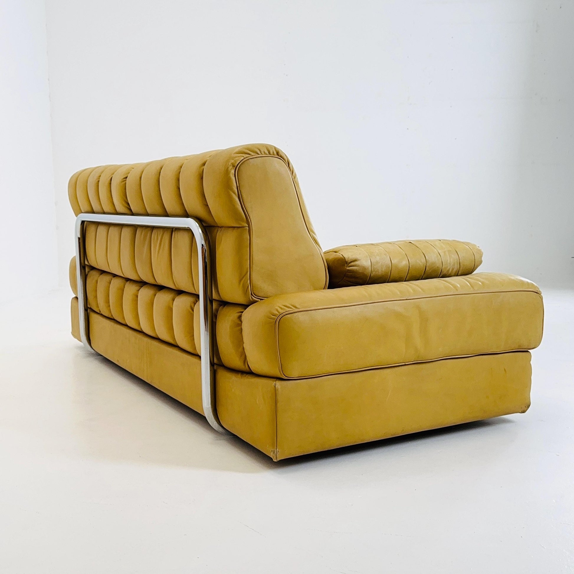Mid century cognac leather Sofa bed Ds 85 from De Sede Switzerland 1960s