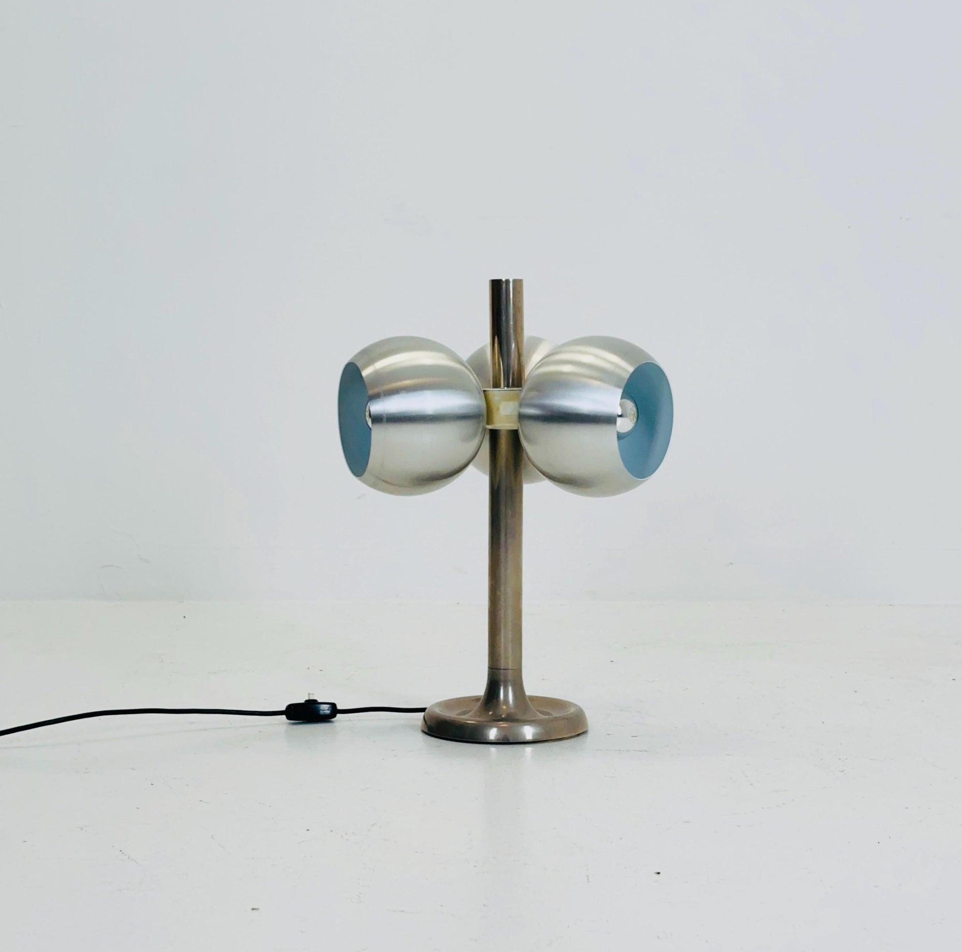 Mid century ufo eyes table lamp by Markolini Italy 1980s
