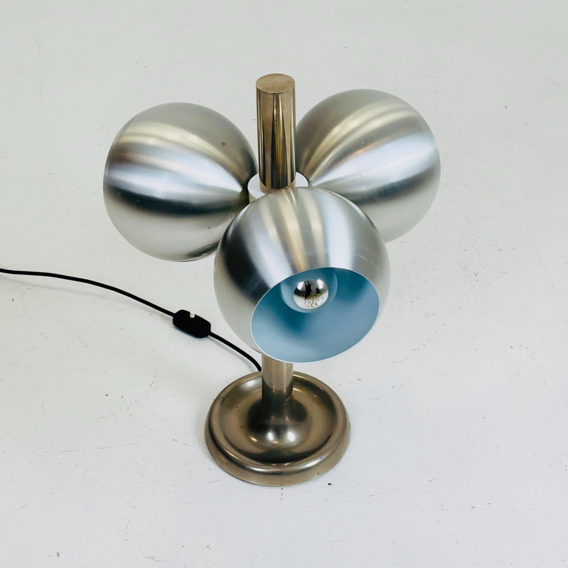 Mid century ufo eyes table lamp by Markolini Italy 1980s