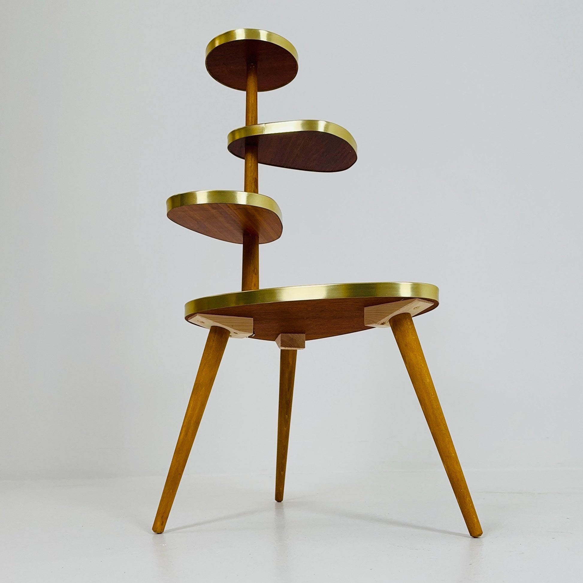 BIG German Plant Stand, Colorful Vintage Mid-Century Minimalist Indoor Plant Stand Side Table Retro flower table