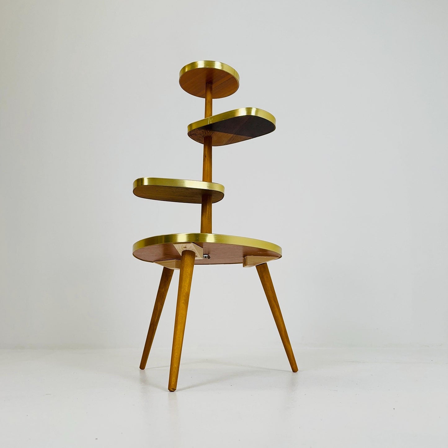 BIG German Plant Stand, Colorful Vintage Mid-Century Minimalist Indoor Plant Stand Side Table Retro flower table