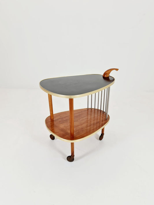 Vintage German mid century trolley bar cart 1950s