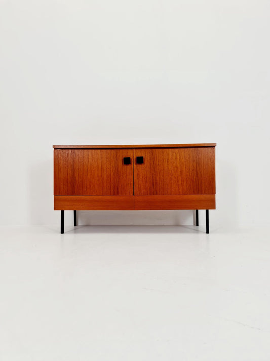 Mid Century Modern German teak Sideboard, with 2 drawers By Mustring Germany, 1960s