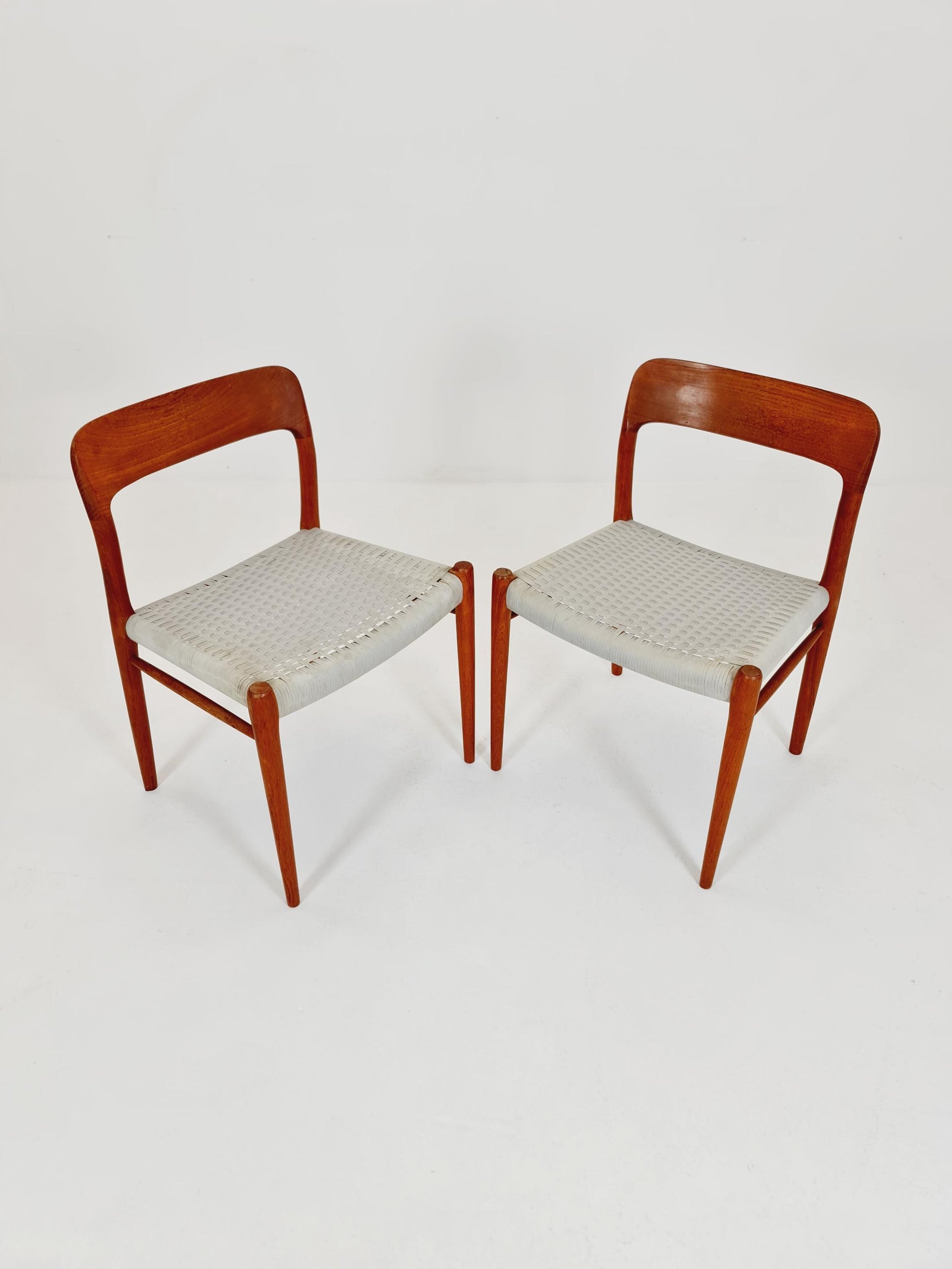 1 of 2 Vintage Danish teak dining charis by Niels Otto Møller Model 77, 1960s,