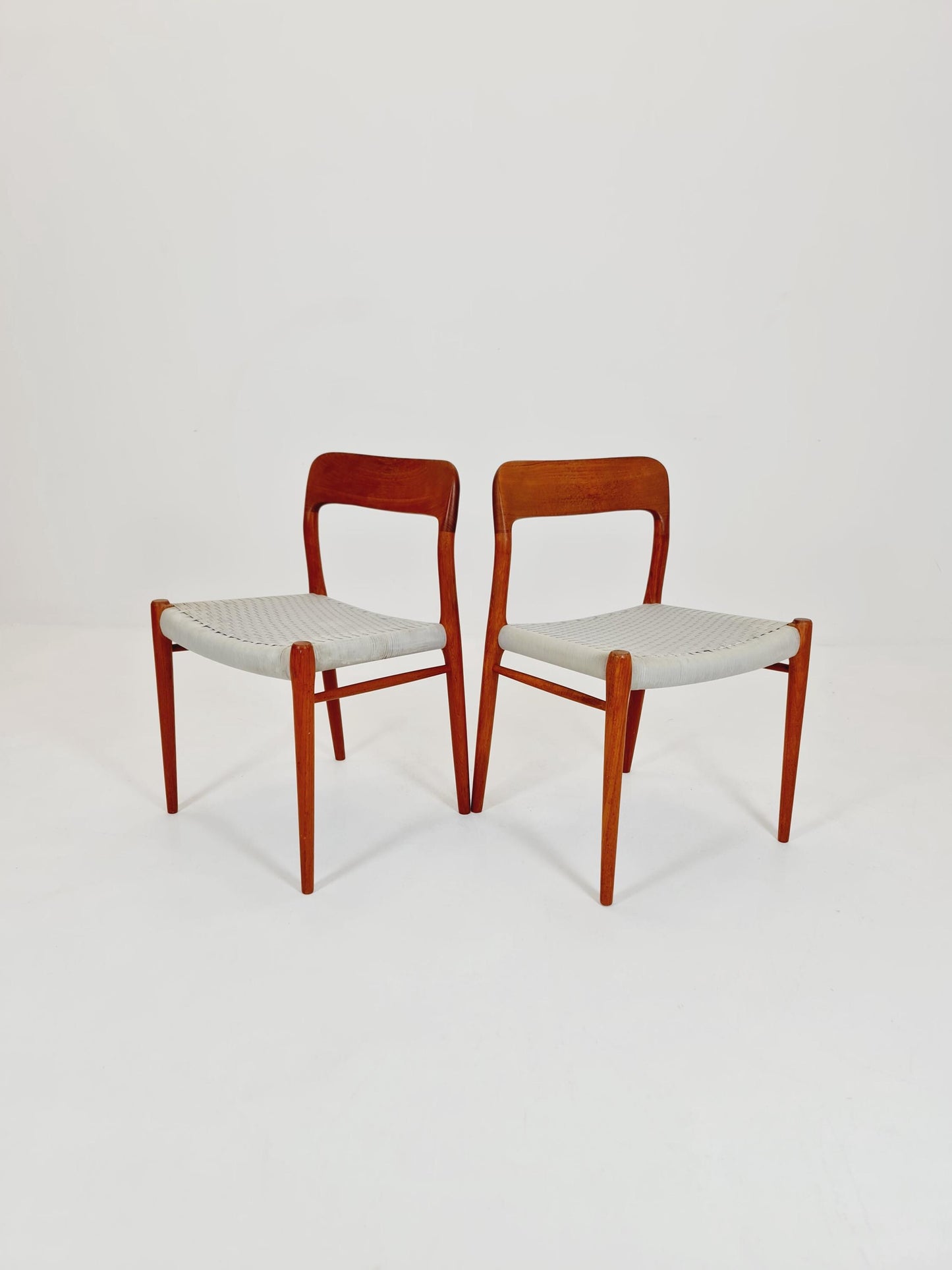 1 of 2 Vintage Danish teak dining charis by Niels Otto Møller Model 77, 1960s,
