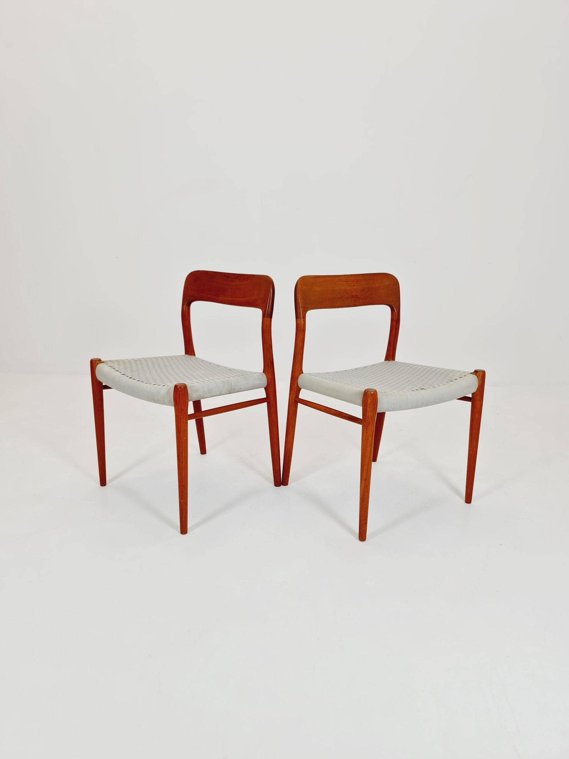 1 of 2 Vintage Danish teak dining charis by Niels Otto Møller Model 77, 1960s,