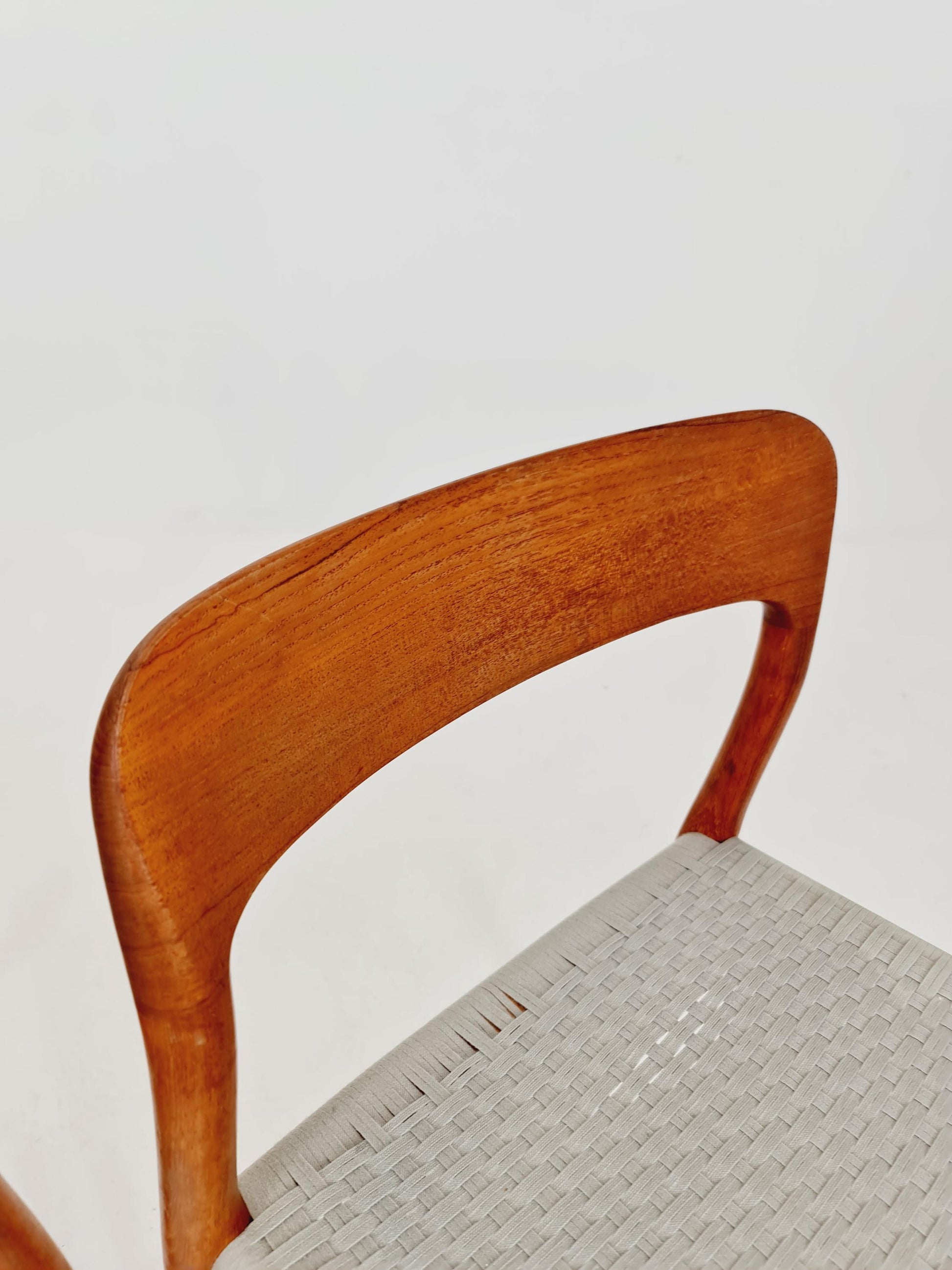 1 of 2 Vintage Danish teak dining charis by Niels Otto Møller Model 77, 1960s,