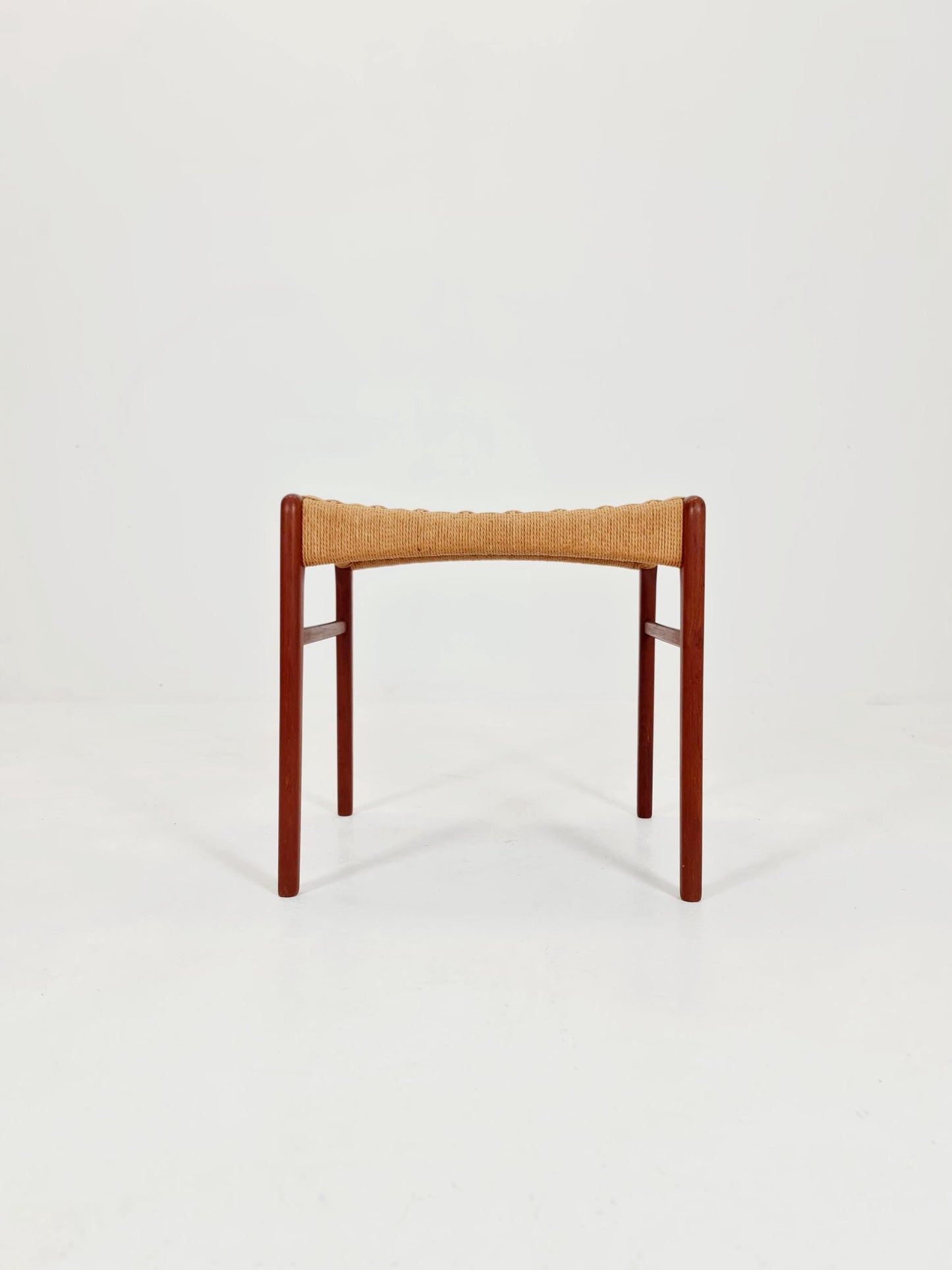 Vintage Danish teak dining stool ottoman by Niels Otto Møller , 1960s