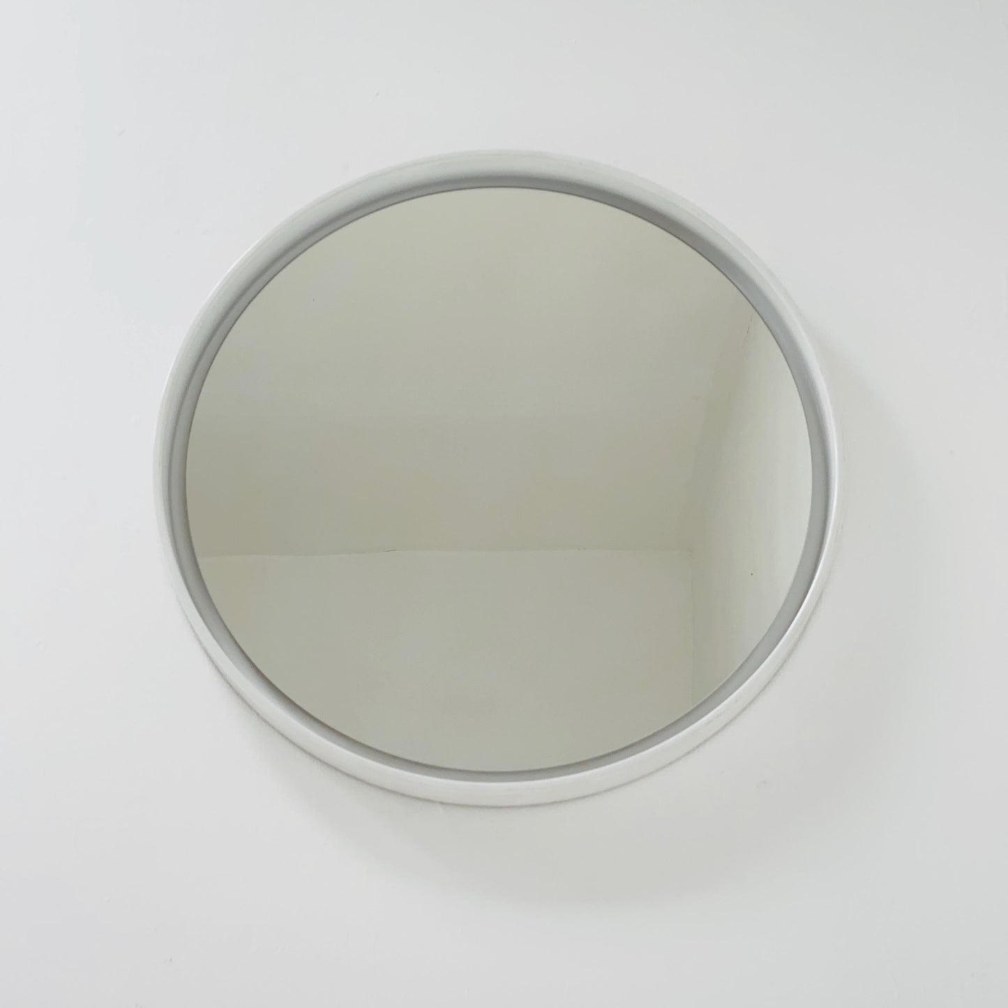 Space age/mid century large plastic frame round mirror 1970s