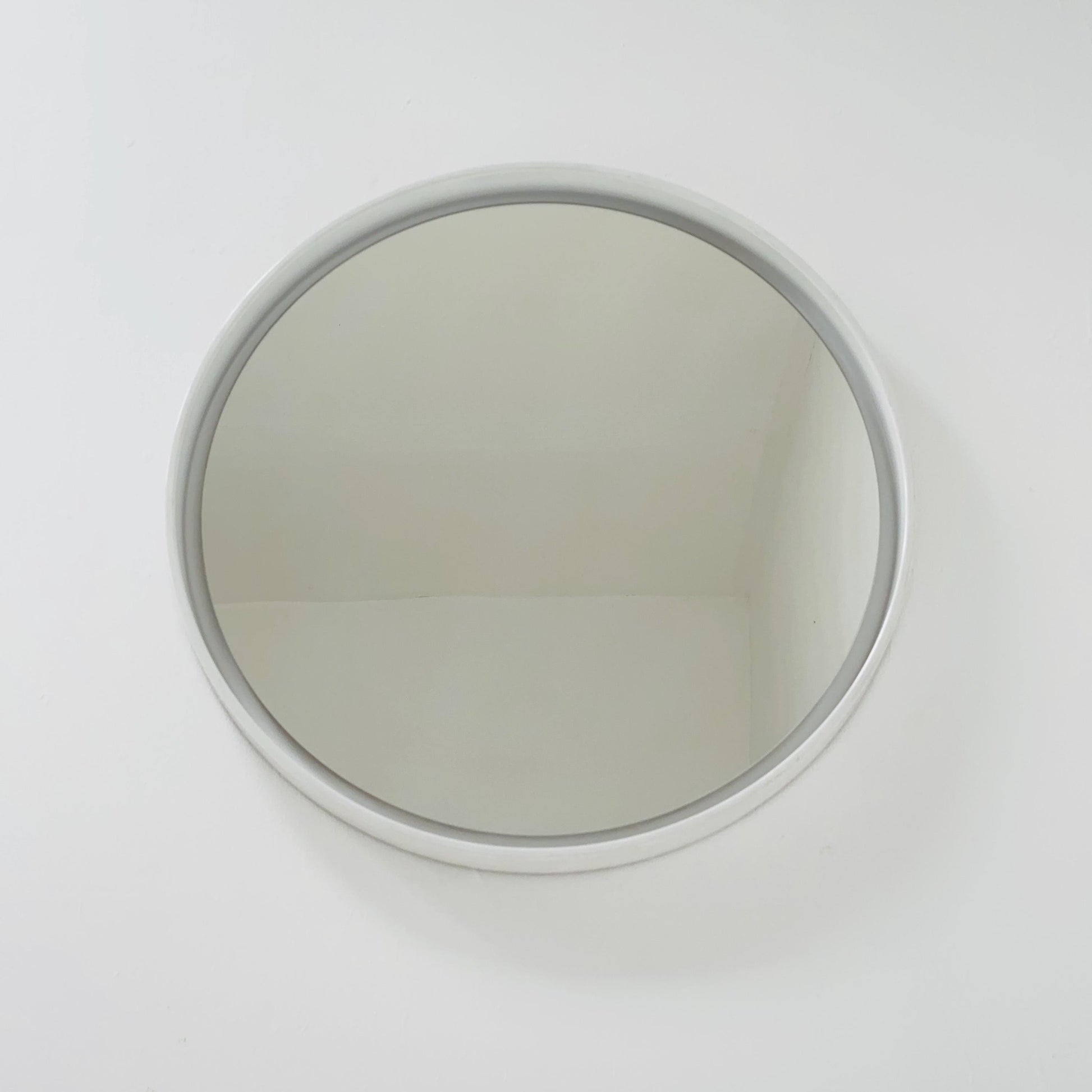 Space age/mid century large plastic frame round mirror 1970s