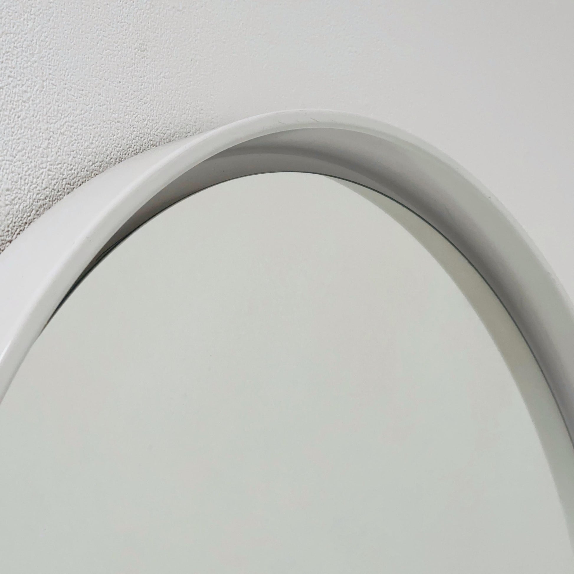 Space age/mid century large plastic frame round mirror 1970s