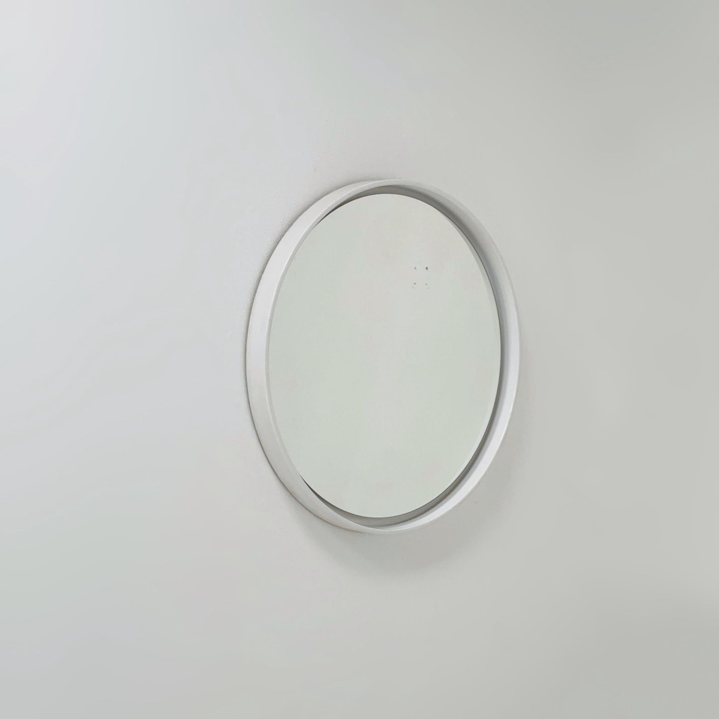 Space age/mid century large plastic frame round mirror 1970s