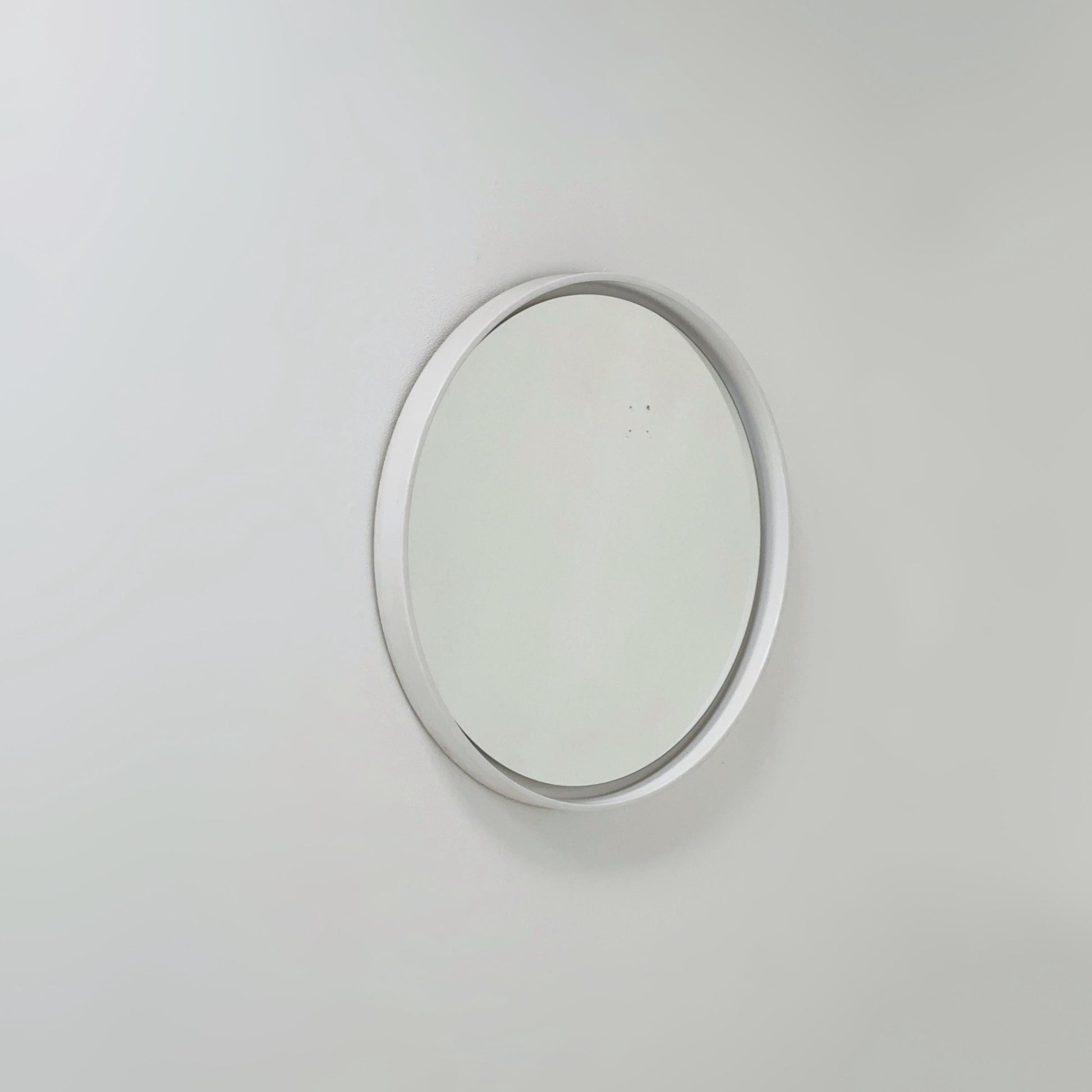 Space age/mid century large plastic frame round mirror 1970s