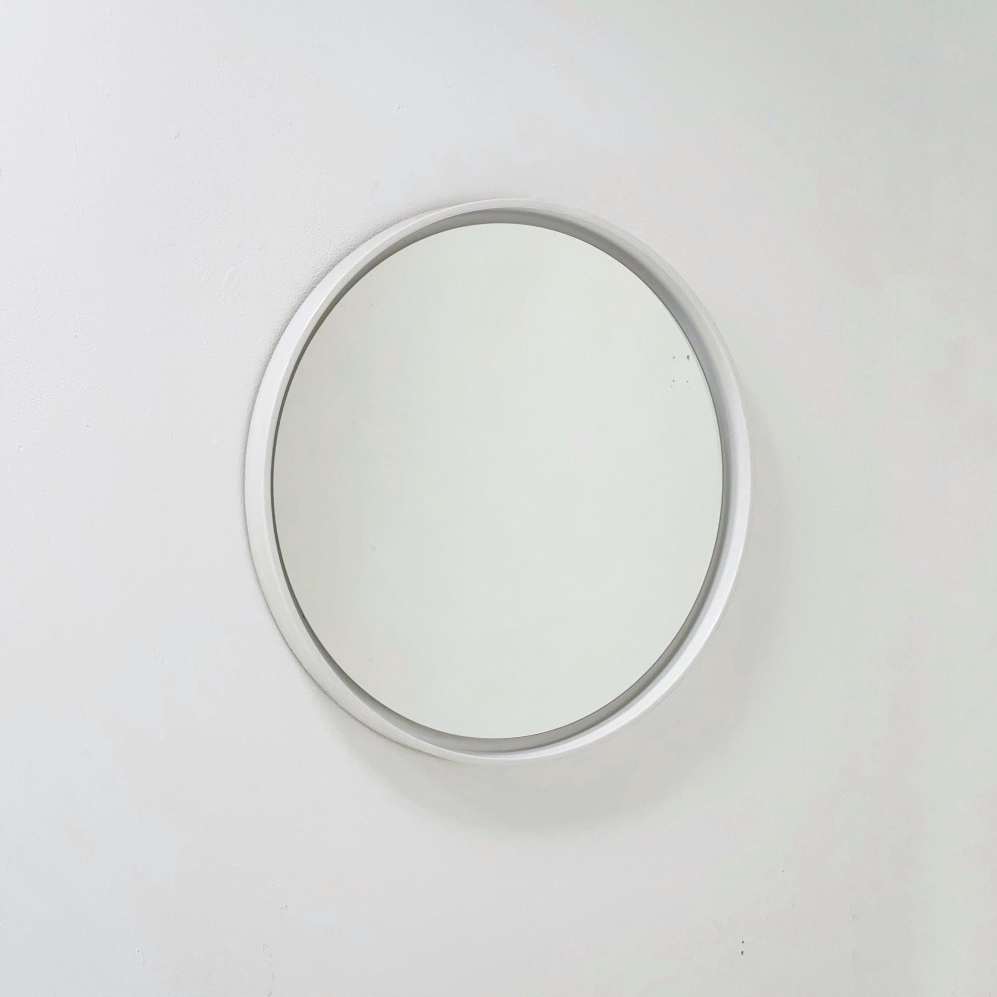 Space age/mid century large plastic frame round mirror 1970s