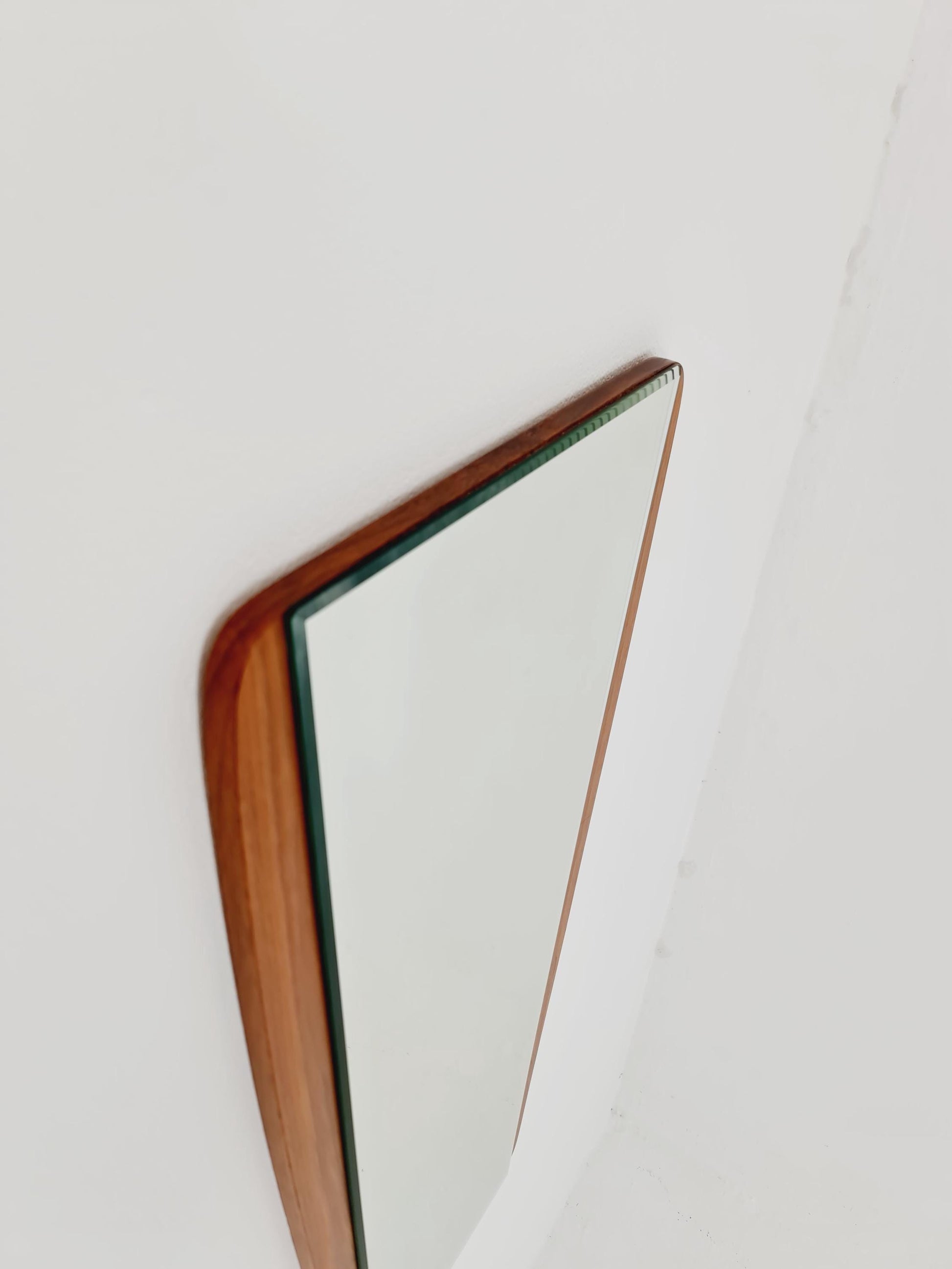 Mid century Vintage teak danish wall mirror, 1960s