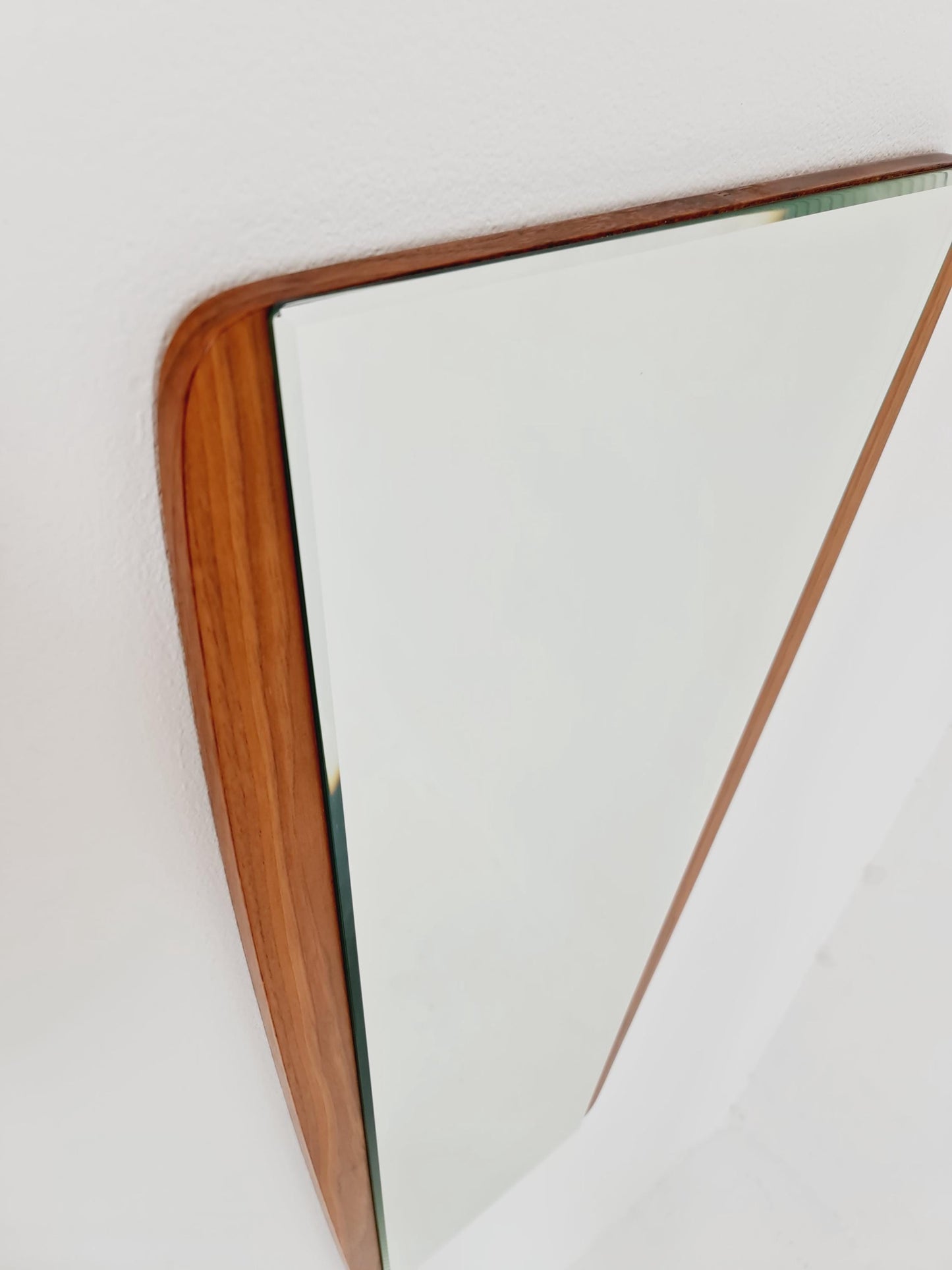 Mid century Vintage teak danish wall mirror, 1960s