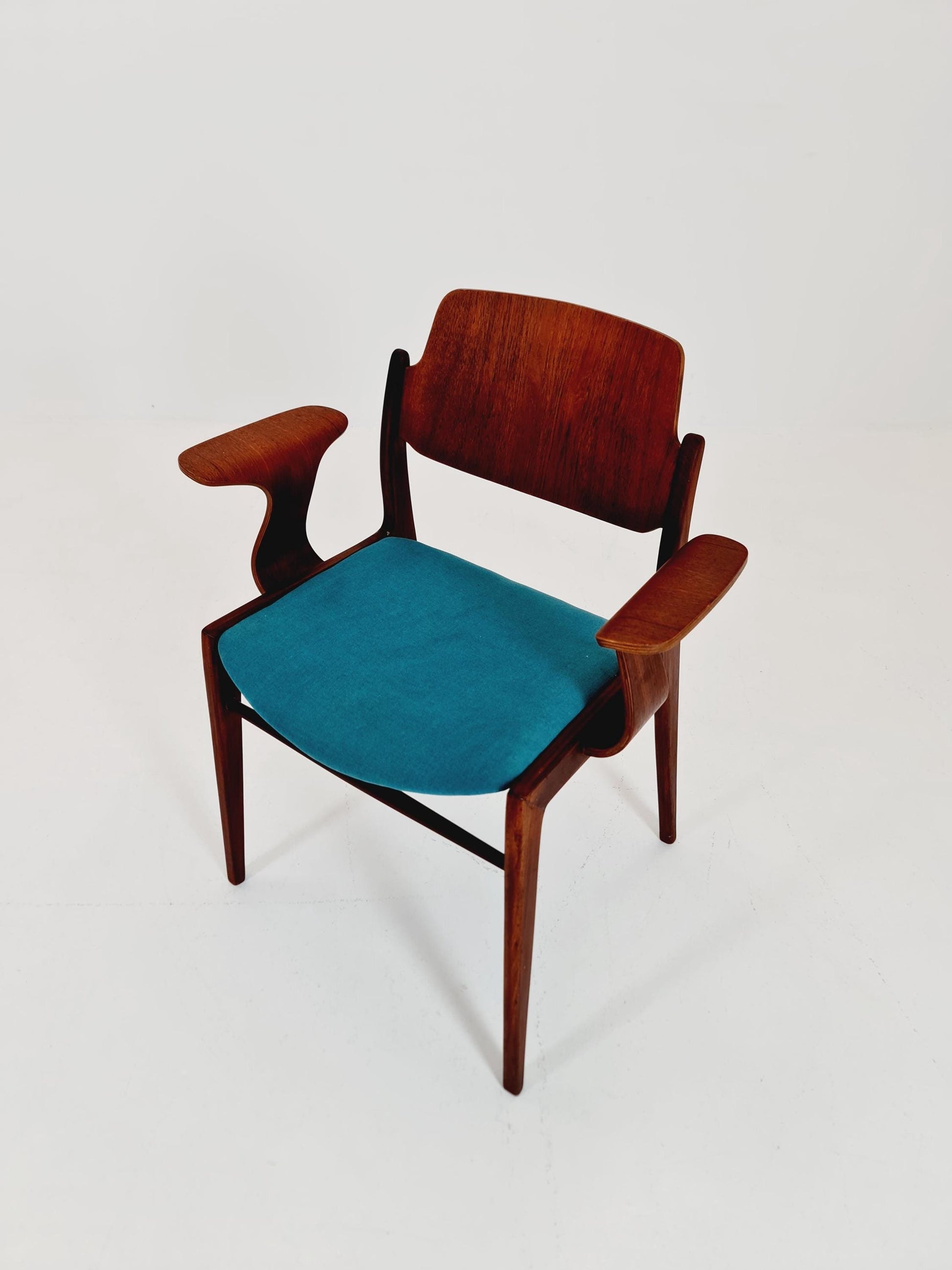 Super Rare German teak Armchair by Georg Leowald for wilkhan 1960s,