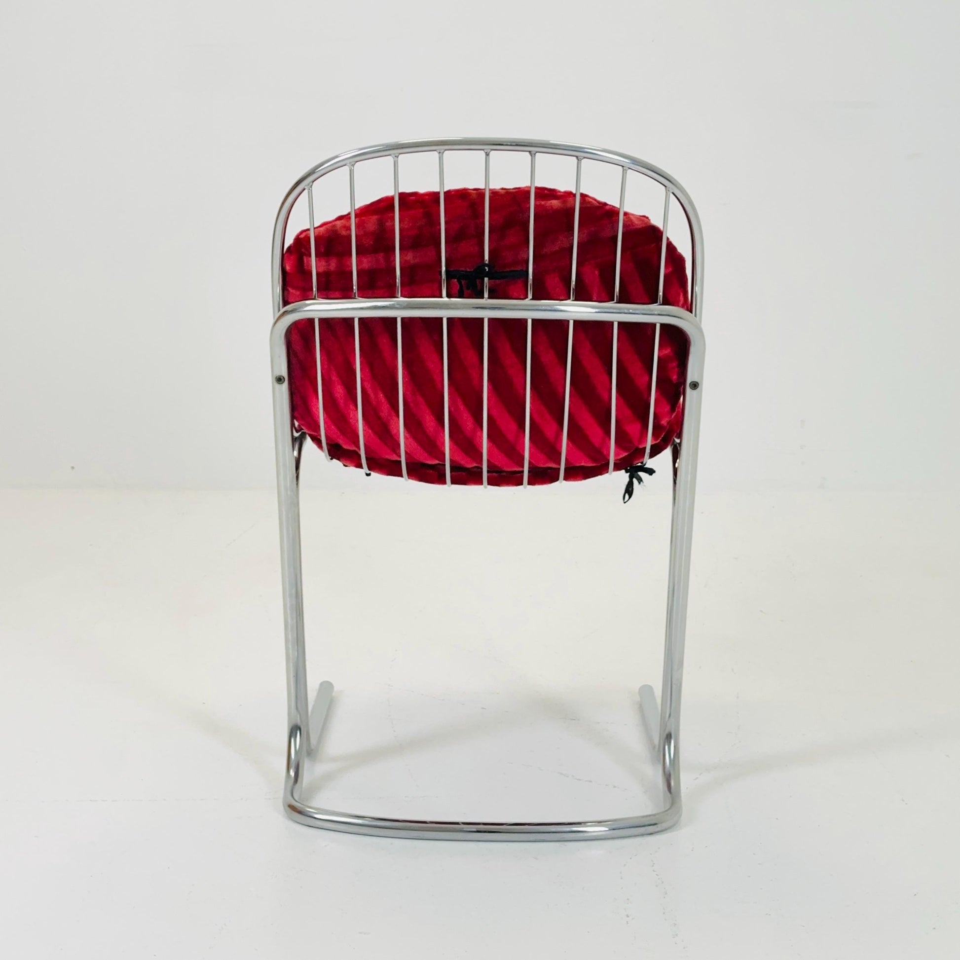 Mid century chrome Dining Chair by Gastone Rinaldi, Italy, 1970s