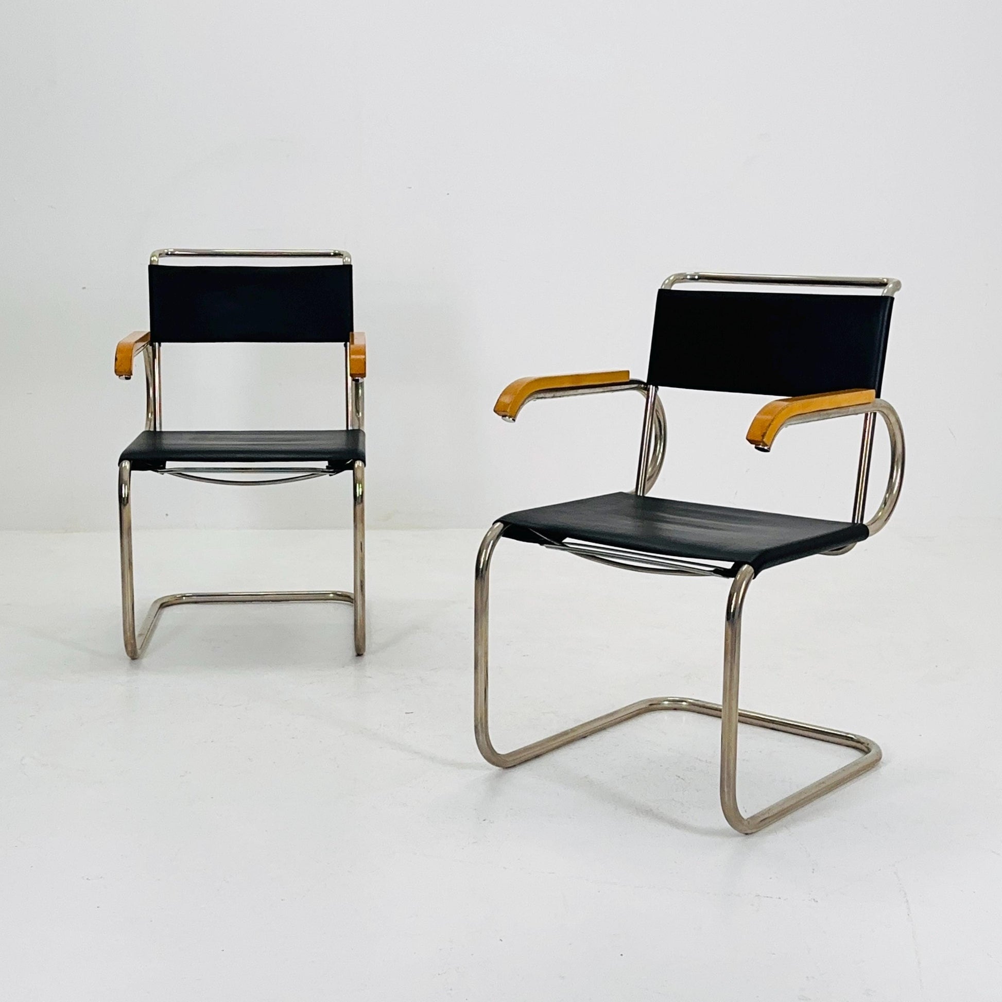 1 of 2 Mid century Cantilever D40 armchair for Marcel Breuer By Tecta Germany 1980s